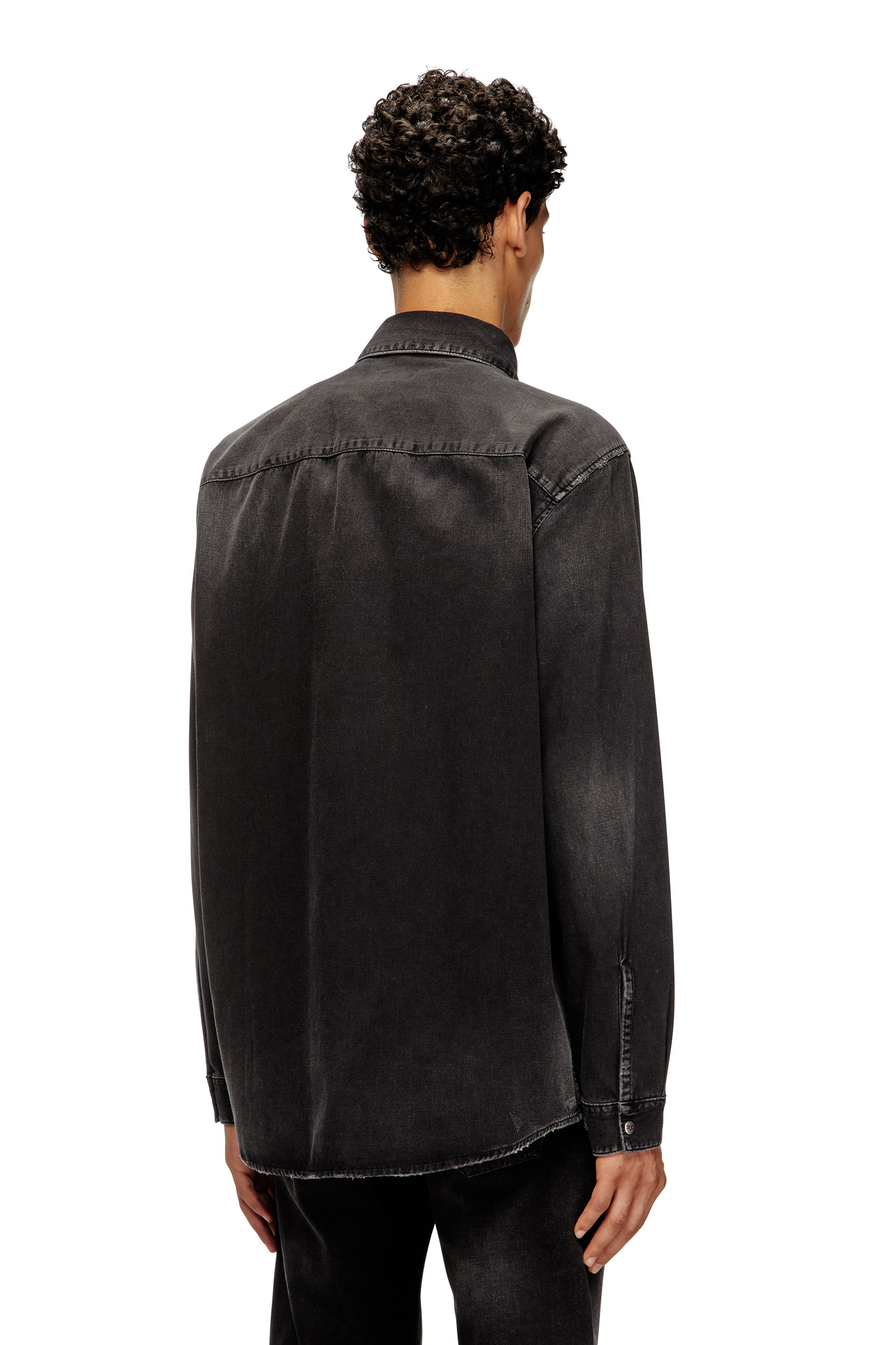 Diesel - D-SIMPLY, Male's Long-sleeve denim shirt in Black - 4