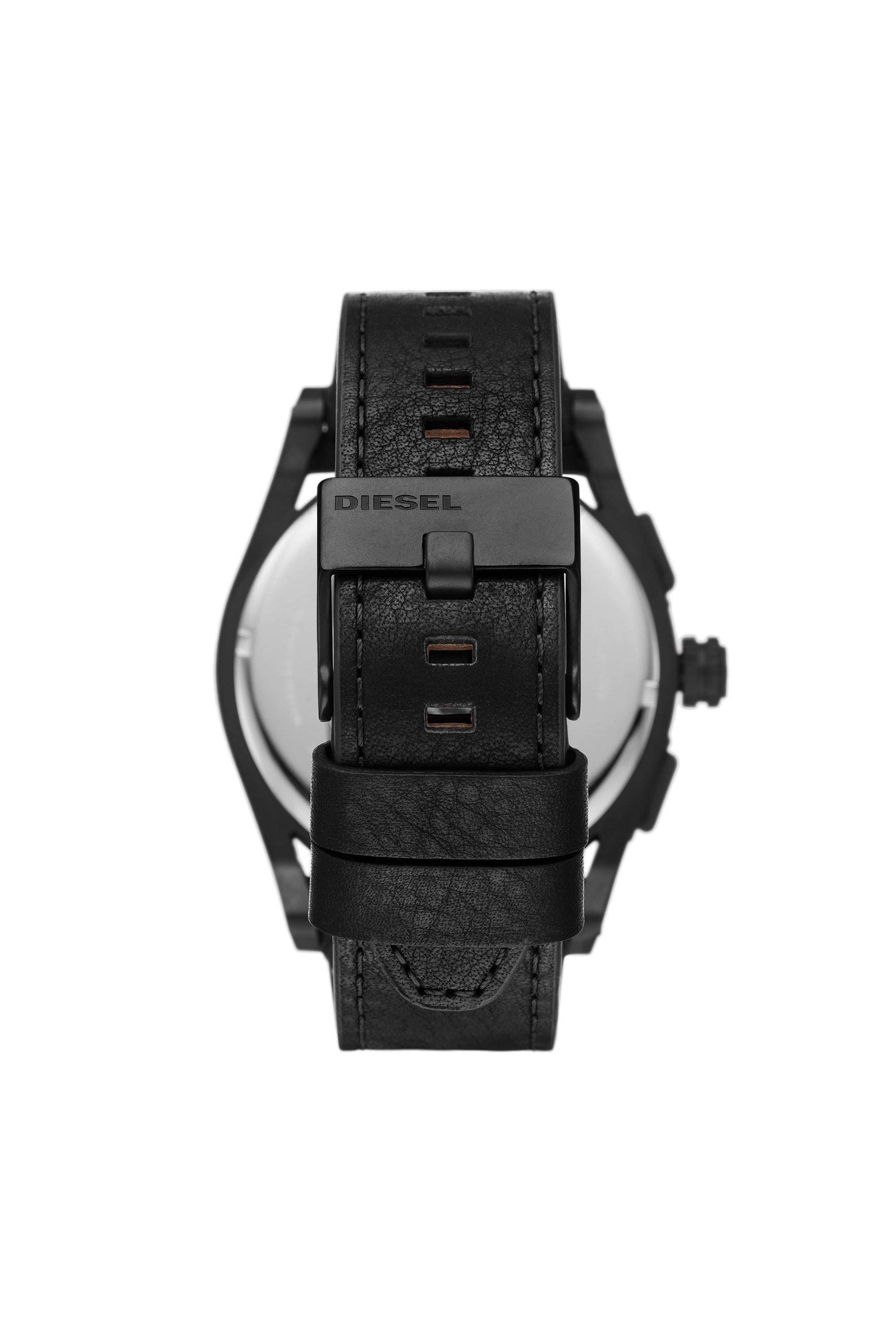 Diesel - DZ4544, Man's Timeframe chronograph black leather watch in Black - 2