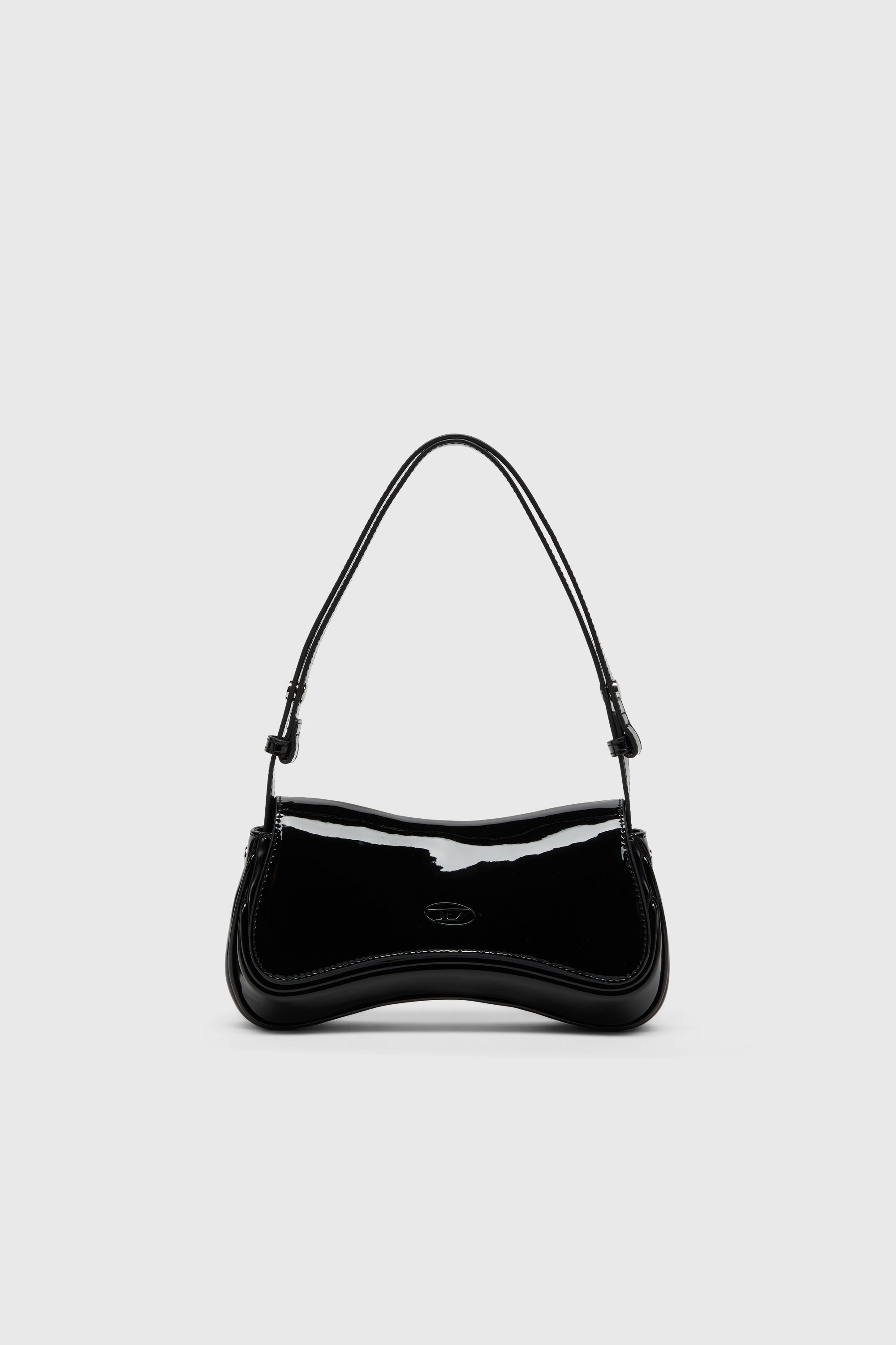 Diesel - PLAY CLUTCH, Woman's Play-Clutch in glossy PU in Black - 7