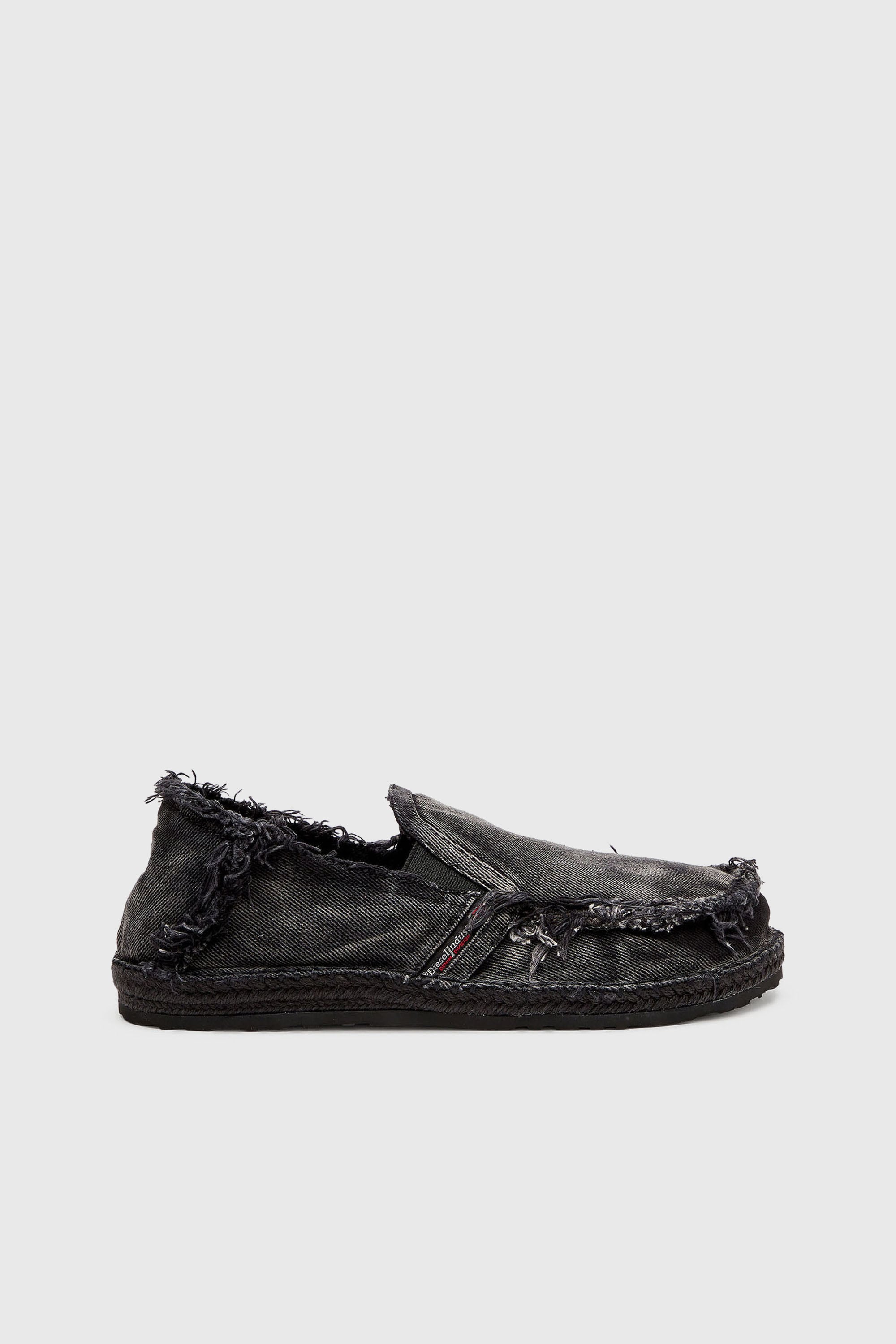 Diesel - D-LUKAS ESP, Man's D-Lukas - Espadrilles in frayed denim in Black - 1