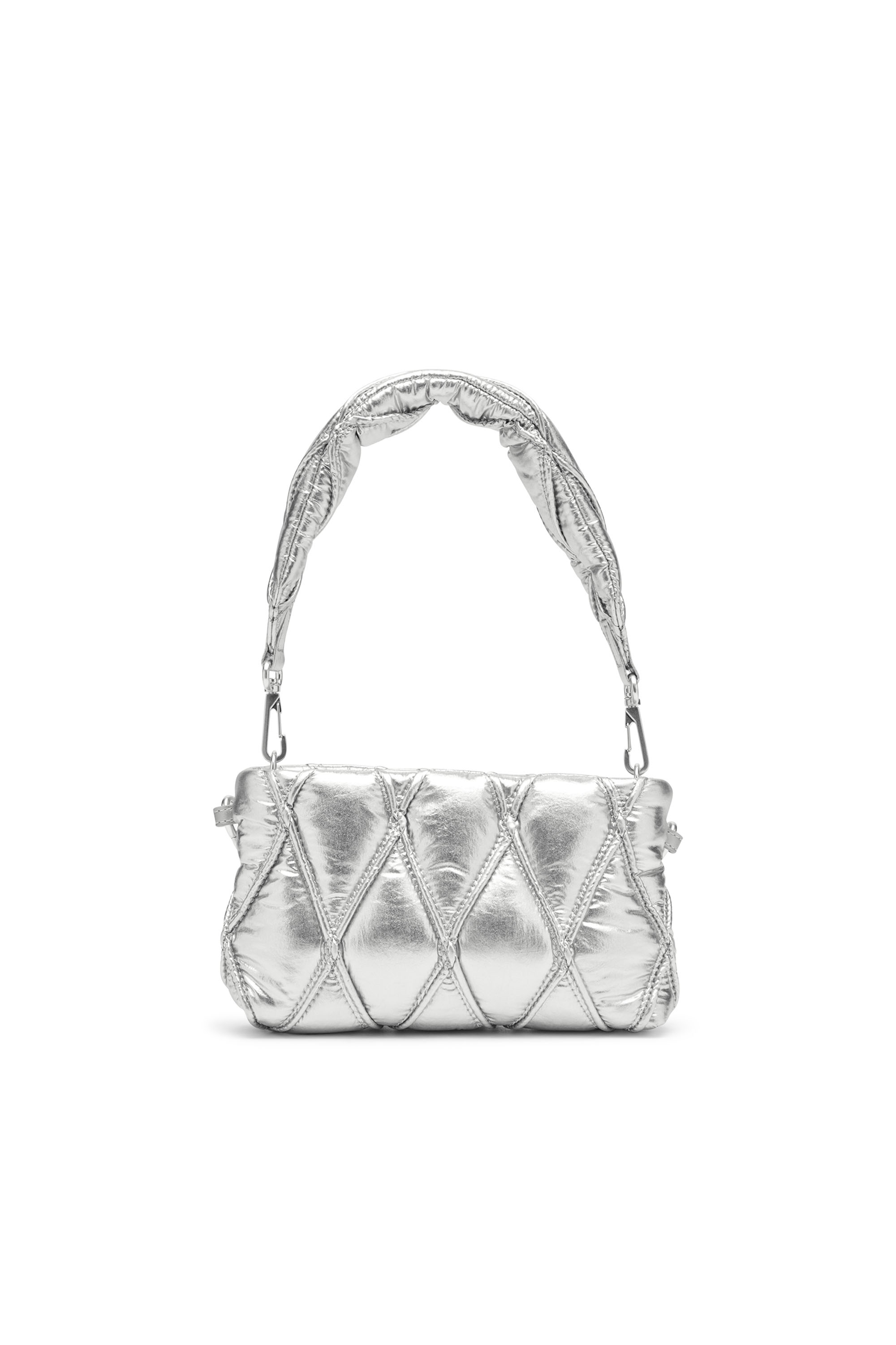 Diesel - CHARM-D POUCH, Porte-monnaie en nylon métallisé matelassé Femme in ToBeDefined - 2