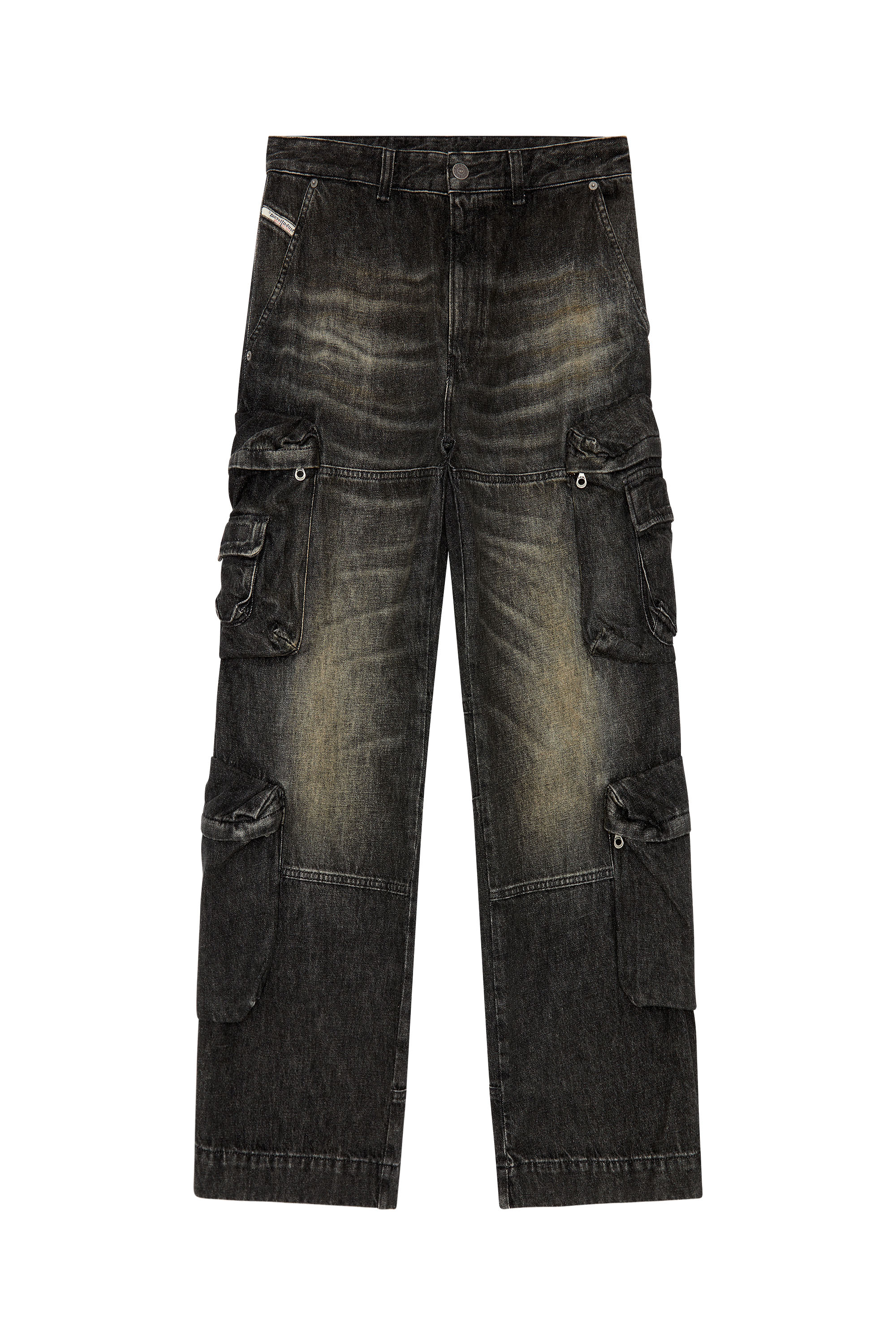 パンツ DIESEL Black Wash Cargo Denim Pant A13088_0GHAA_02_I.jpg