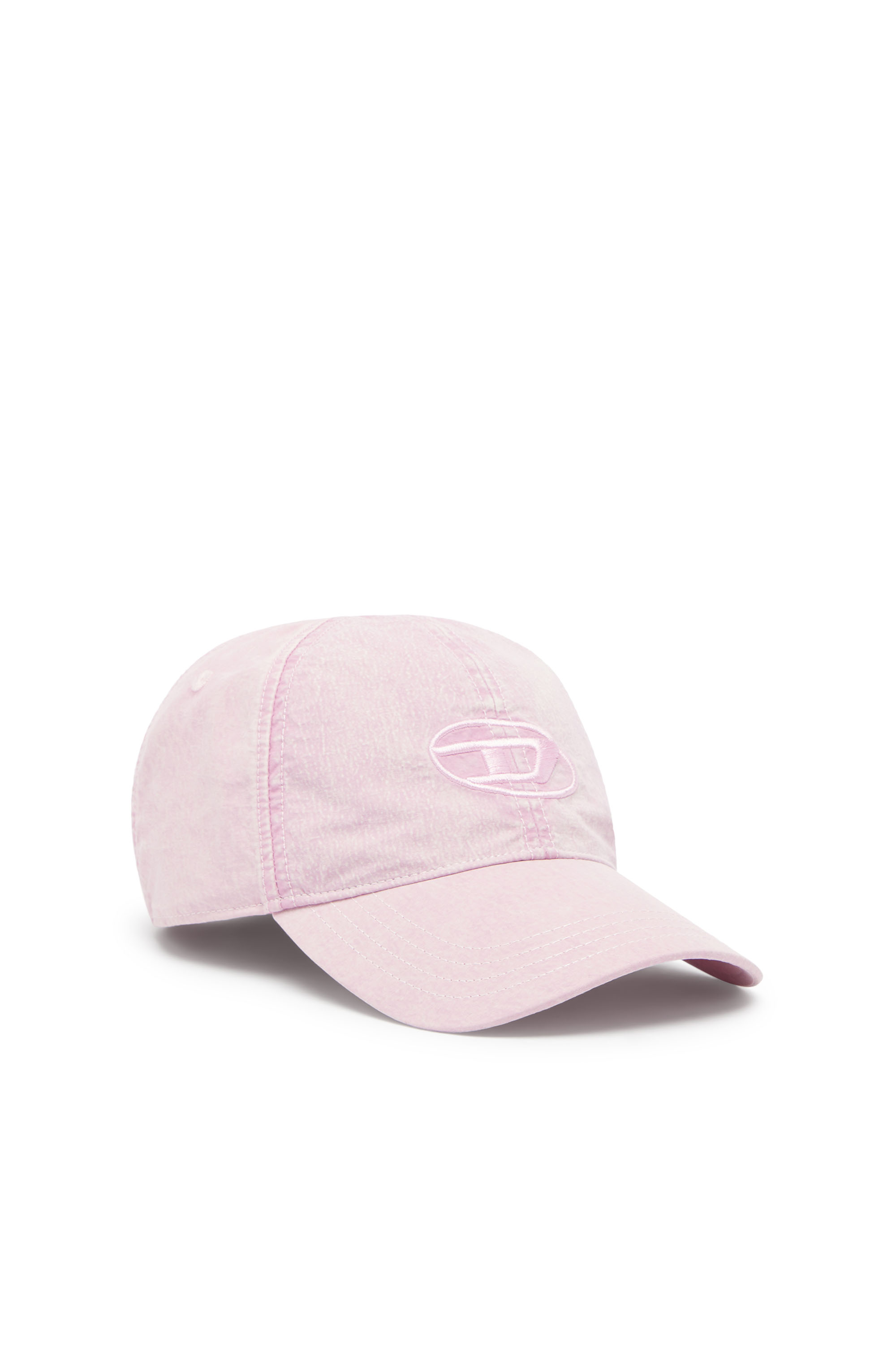 Diesel - C-NYLOFF, Male's Baseball cap with embroidered Oval D in Pink - 1