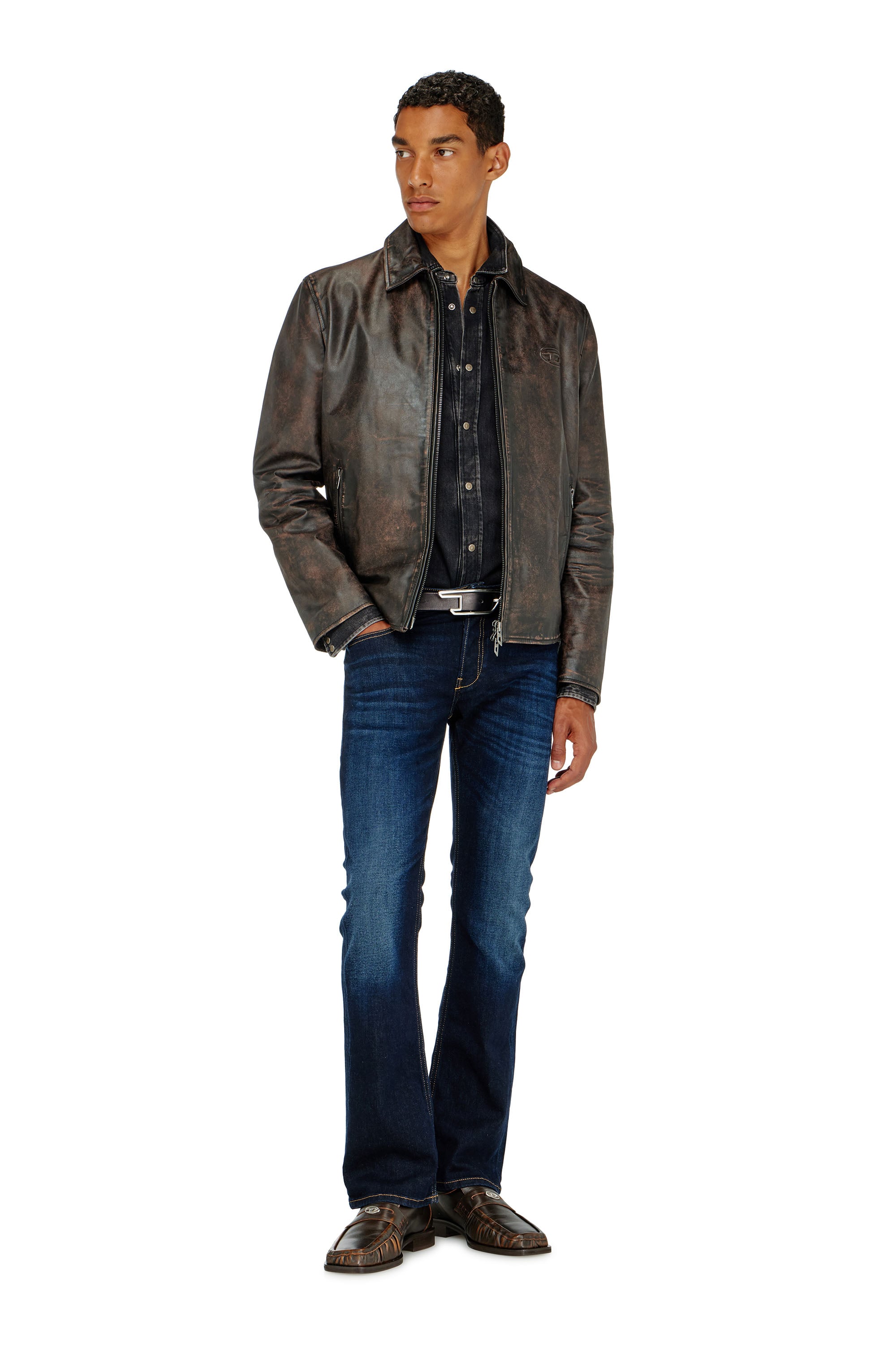 Diesel - Bootcut Jeans 2007 Zatiny 009ZS Homme, Bleu Fonc&eacute; - Image 1