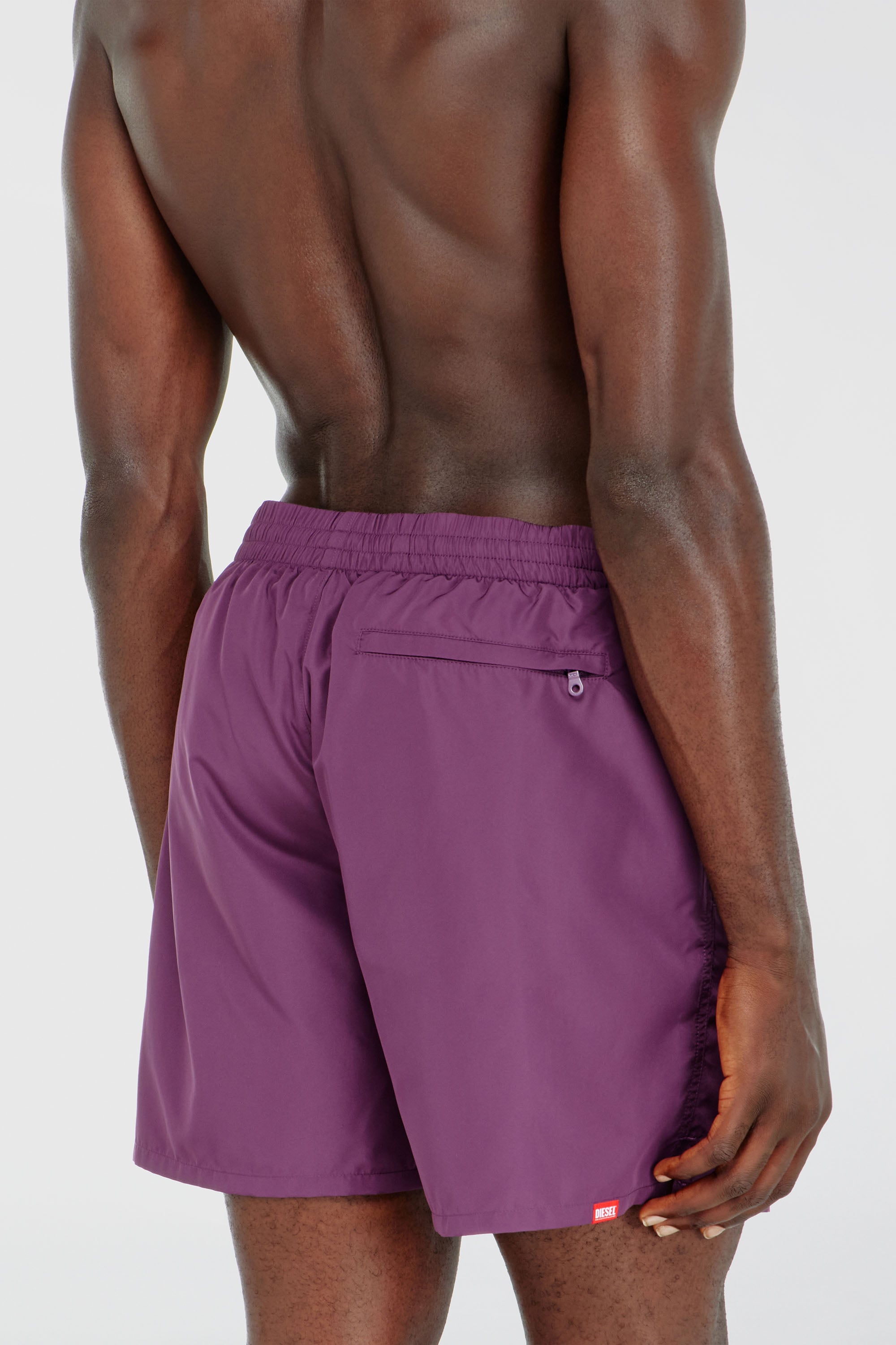 Diesel - GEORGE-41-UTLT, Male's Swim shorts with metallic Oval D logo in Violet - 3