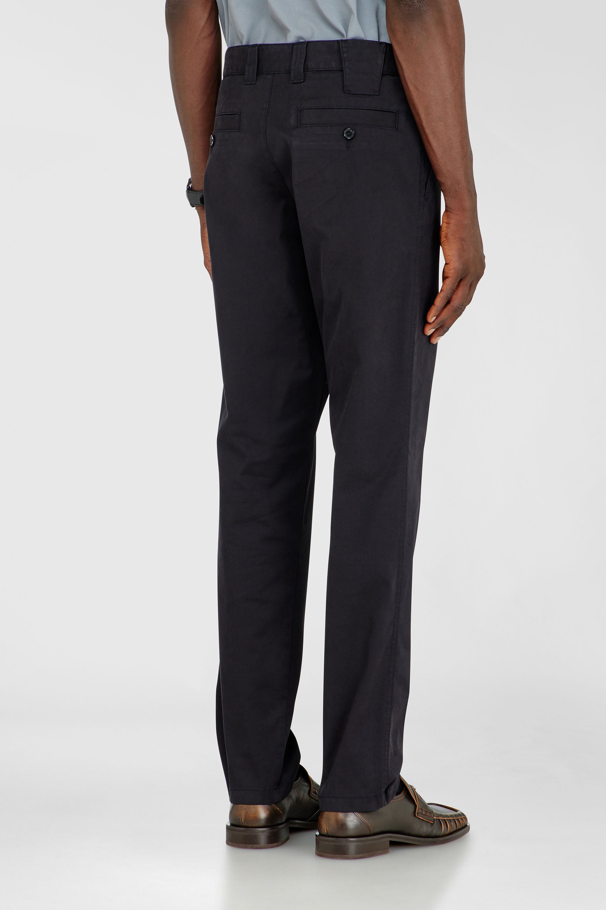 Diesel - P-DEFINE-EPCH, Pantalones de algod&oacute;n con presilla utilitaria Hombre in Negro - 4