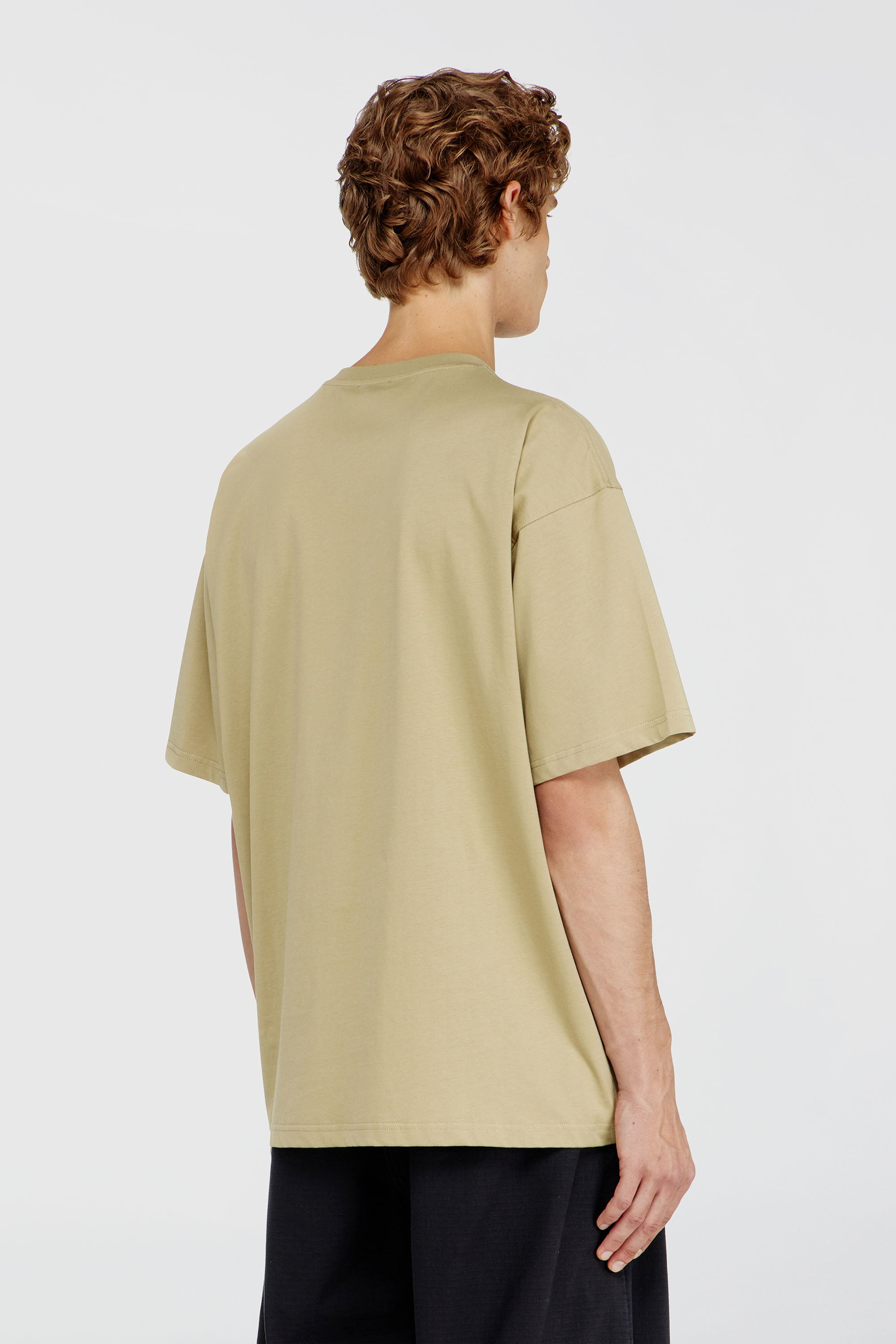 Diesel - T-BOXT-DCO, Male's Relaxed cotton T-shirt with Oval D embroidery in Beige - 4