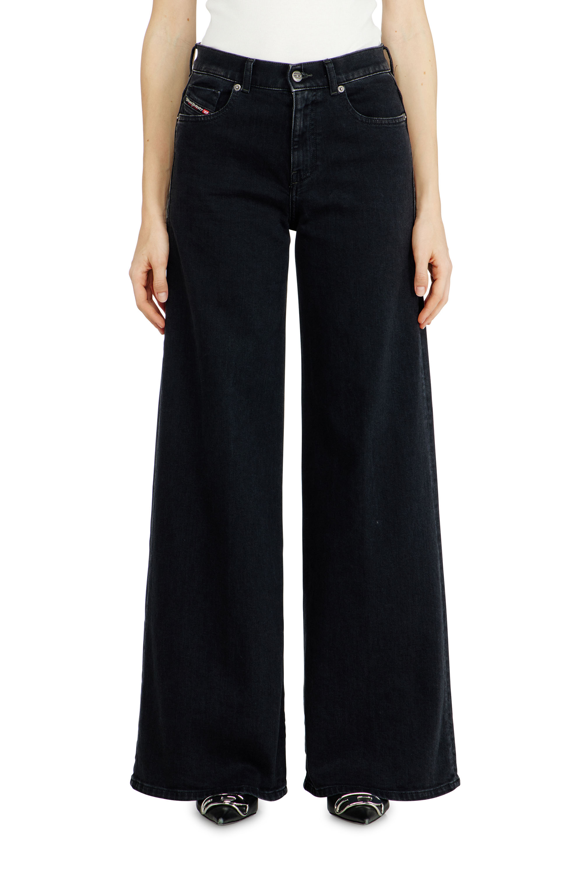 Diesel - Woman's Flare Jeans 1978 D-Akemi 09N89, Black/Dark grey - 2