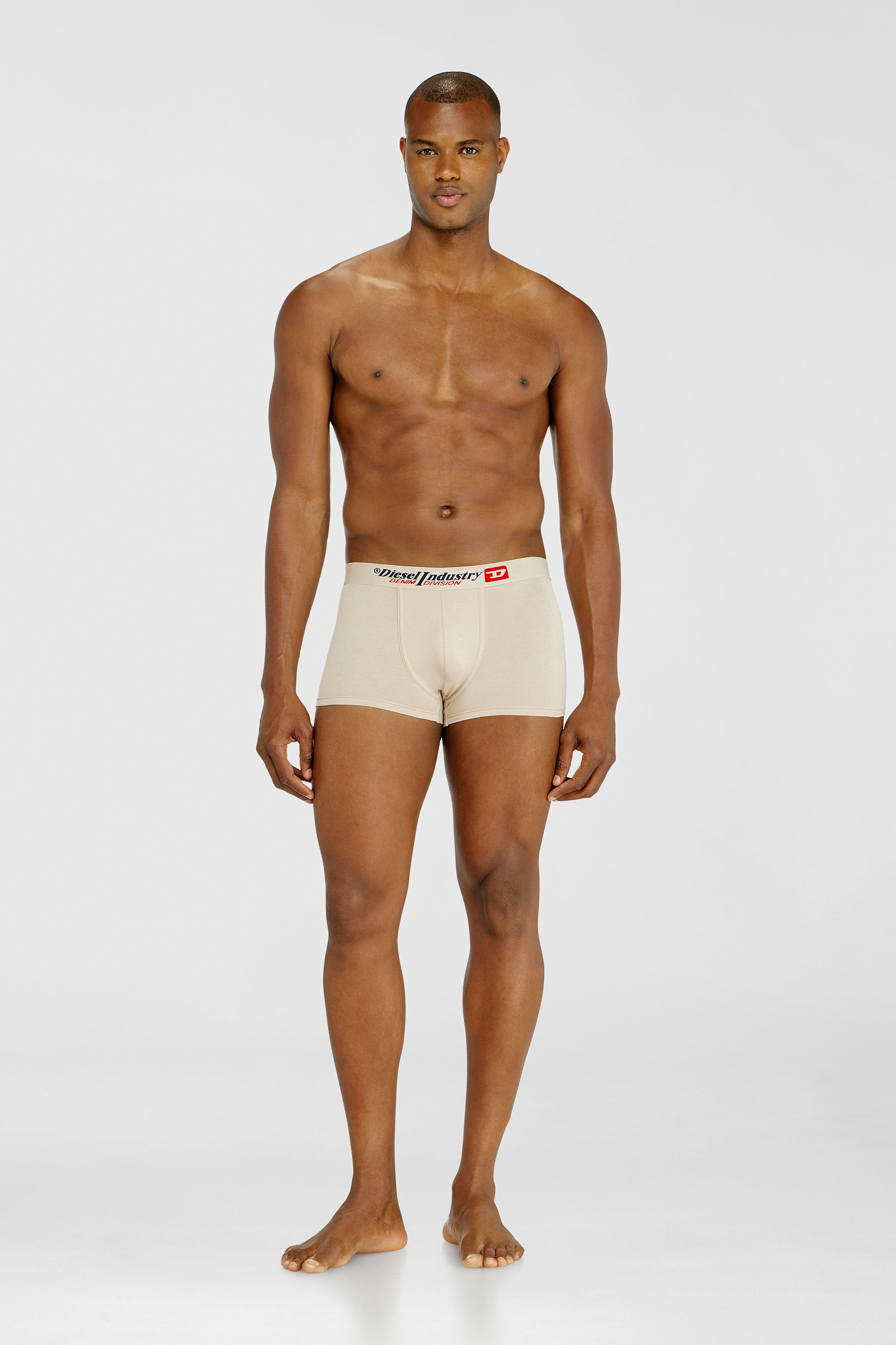 Diesel - DAMIEN-DNM-A-3PACK, Male's Three-pack of stretch-cotton trunks in mixed colours in Beige/Black - 2