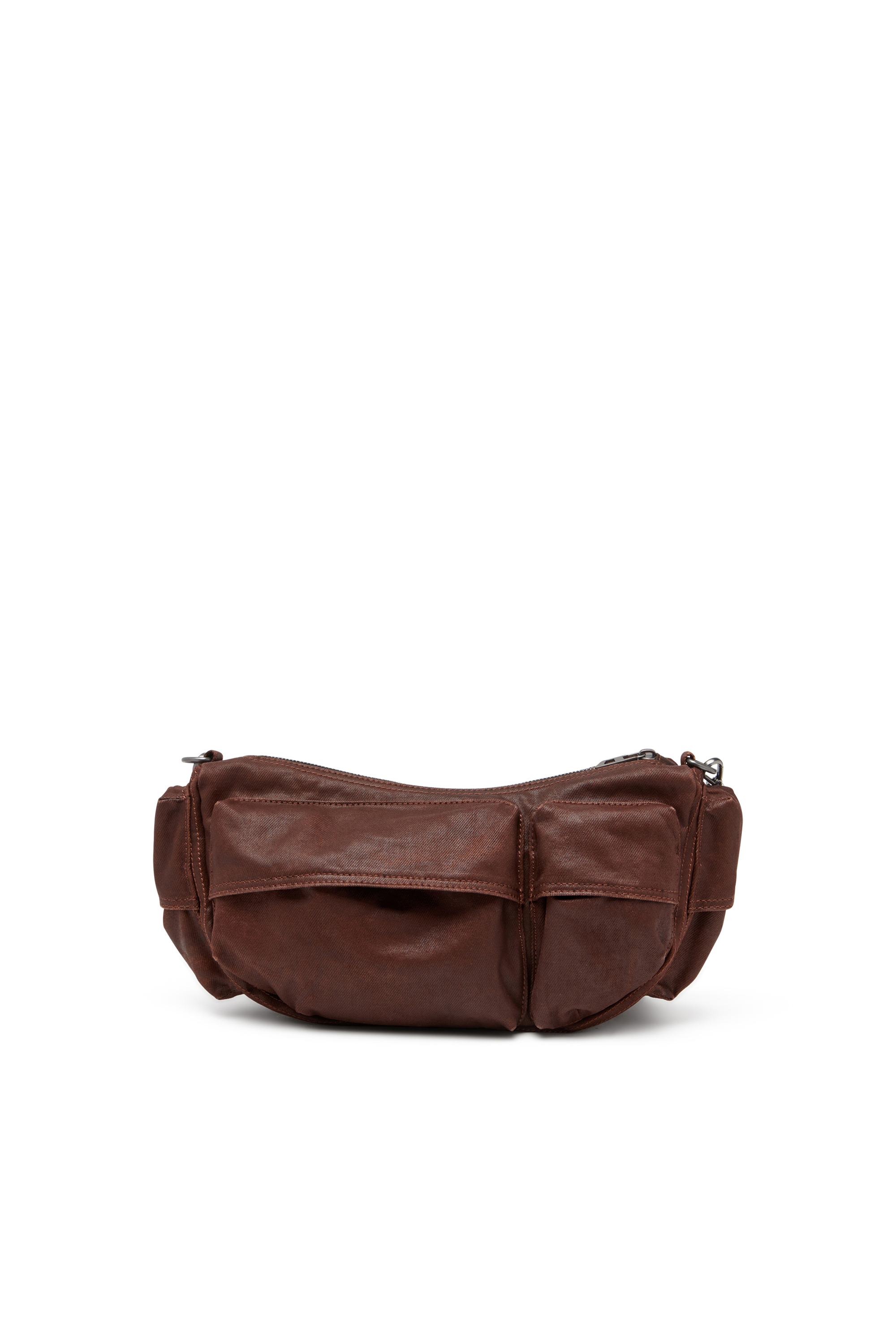 Diesel - MULTI-PKTS SHOULDER BAG X, Multi-Pkts - Sac en coton avec plusieurs poches Mixte in Marron - 3