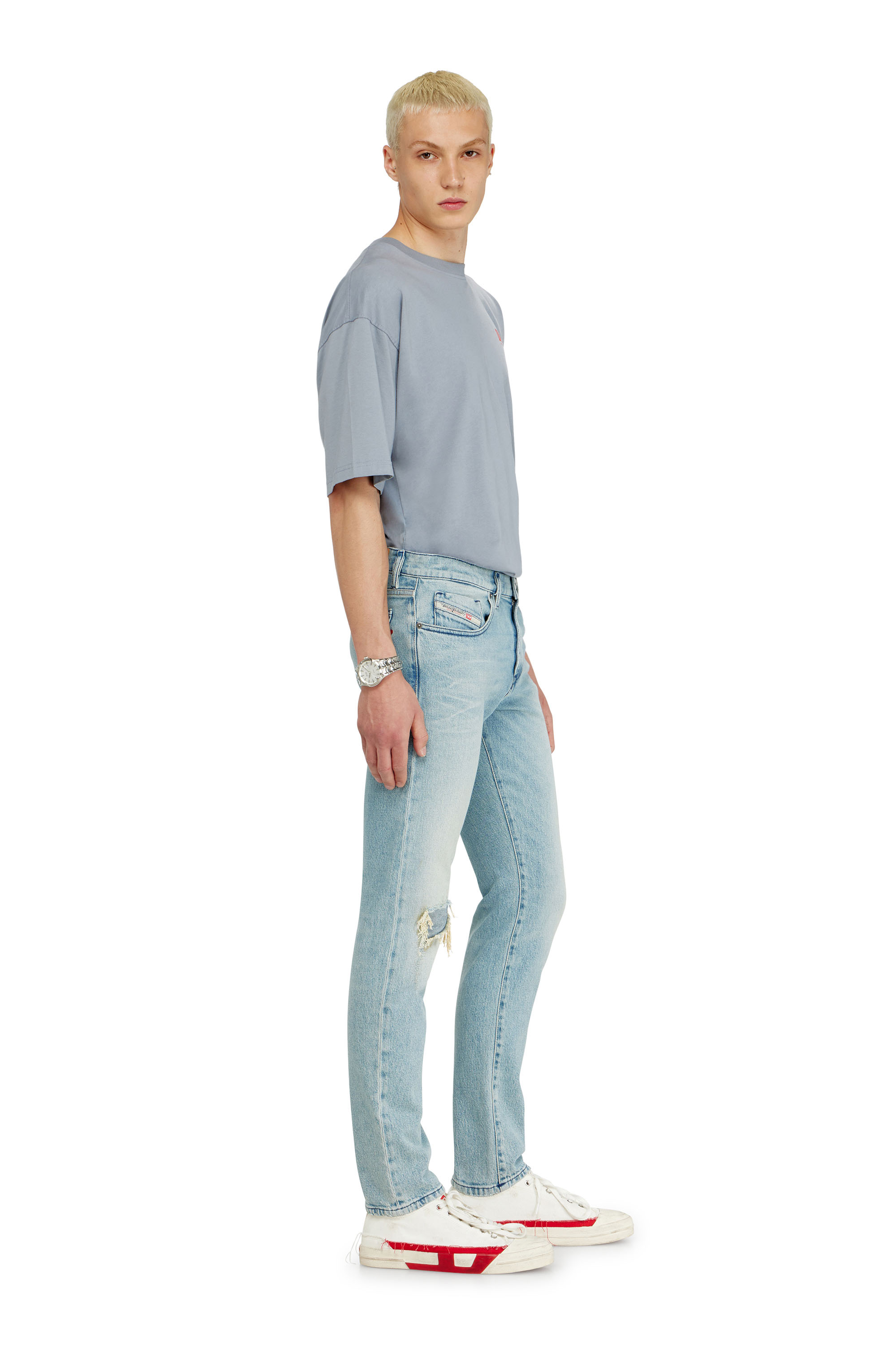 Diesel - Slim Jeans 2019 D-Strukt 09Q10 Homme, Bleu Clair - Image 2