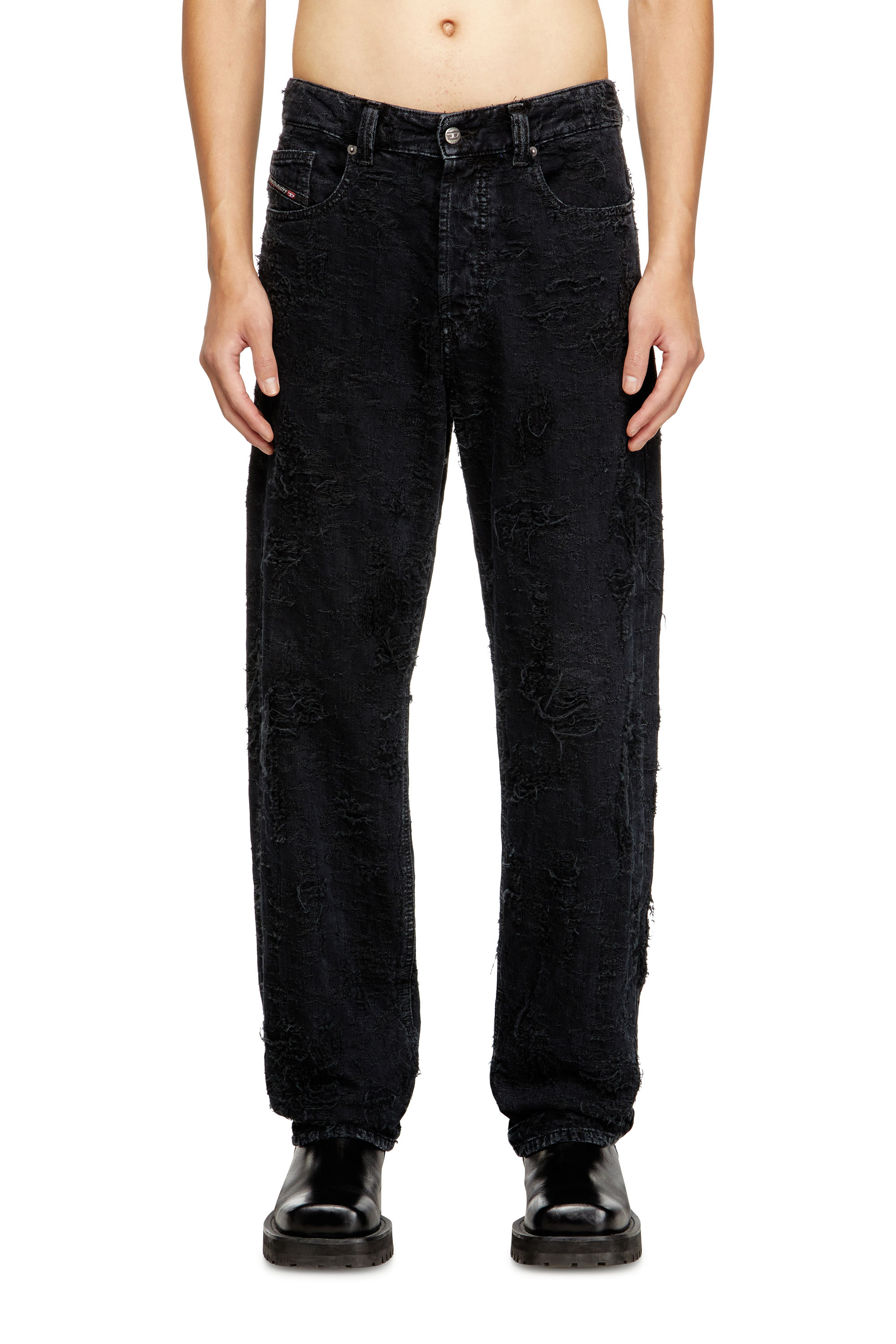 Diesel - Man's Regular Jeans 2024 D-Macs 007BW, Black/Dark grey - 1