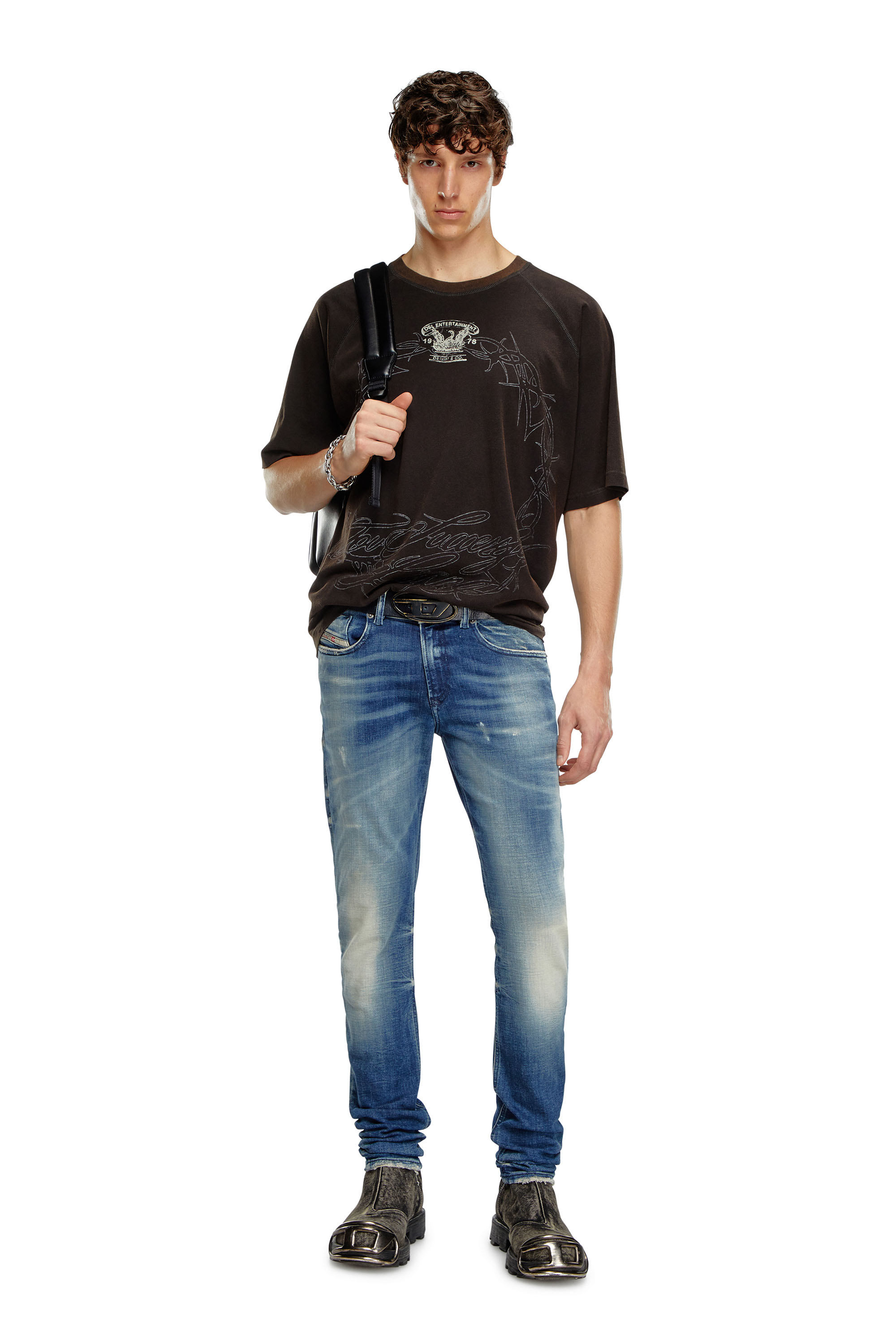 Diesel - Man's Skinny Jeans 1979 Sleenker 09J24, Medium blue - 3