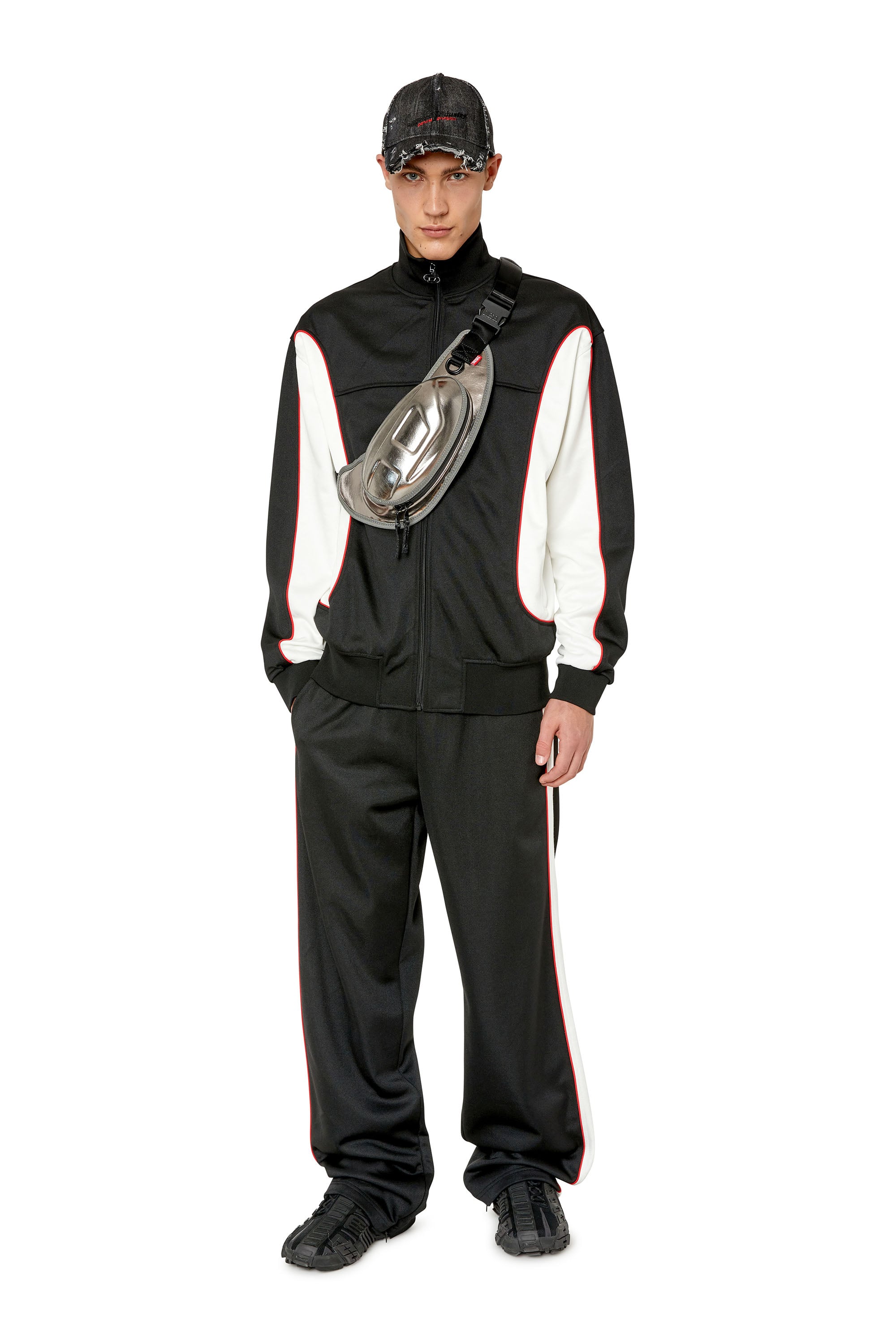 Diesel - S-RELIK, Chaqueta deportiva con laterales con bloques de color Hombre in Multicolor - 1