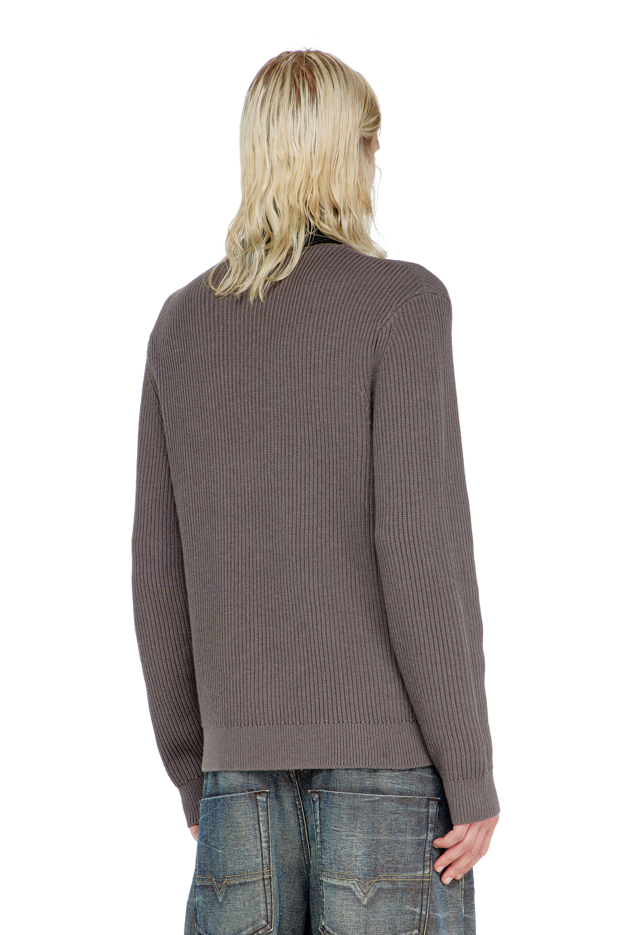 Diesel - K-MAMU, Jersey con media cremallera y cuello superpuesto Hombre in ToBeDefined - 4