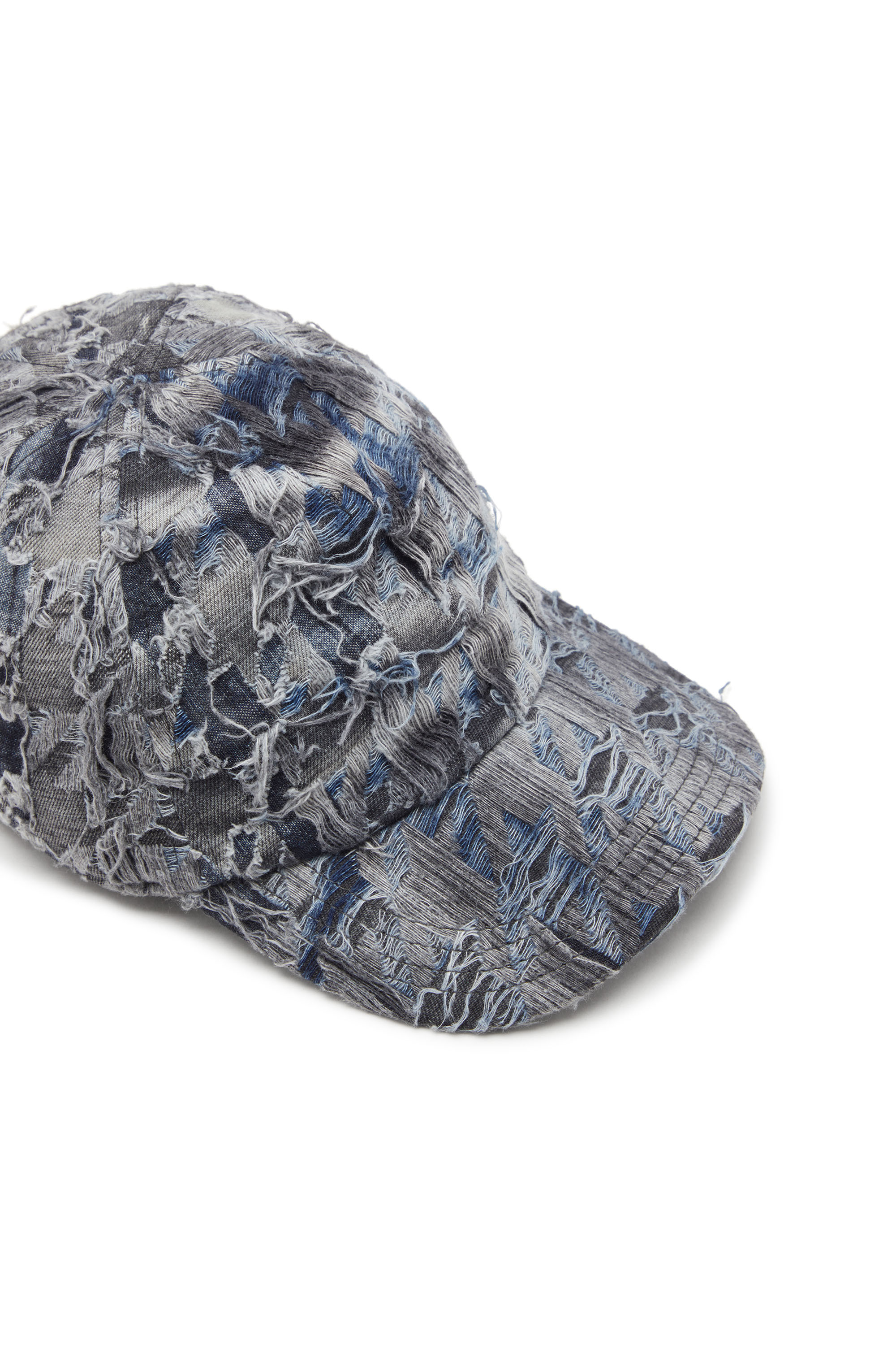 Diesel - C-PIED, Male's Baseball cap in destroyed denim in Dark Blue - 3