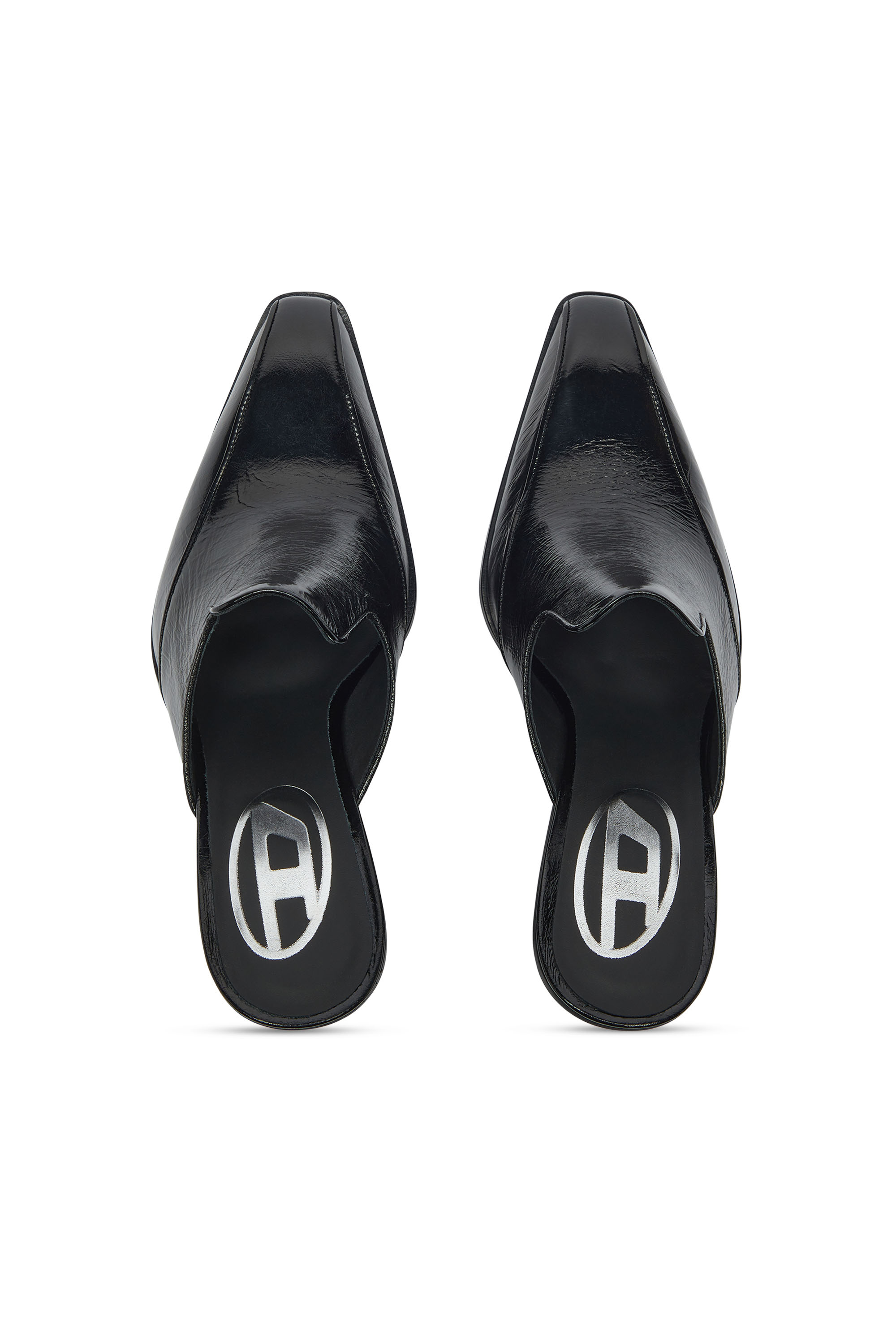 Diesel - D-LUFFY-75-MULE, D-Luffy - Mules style occidental en cuir verni Femme in Noir - 4