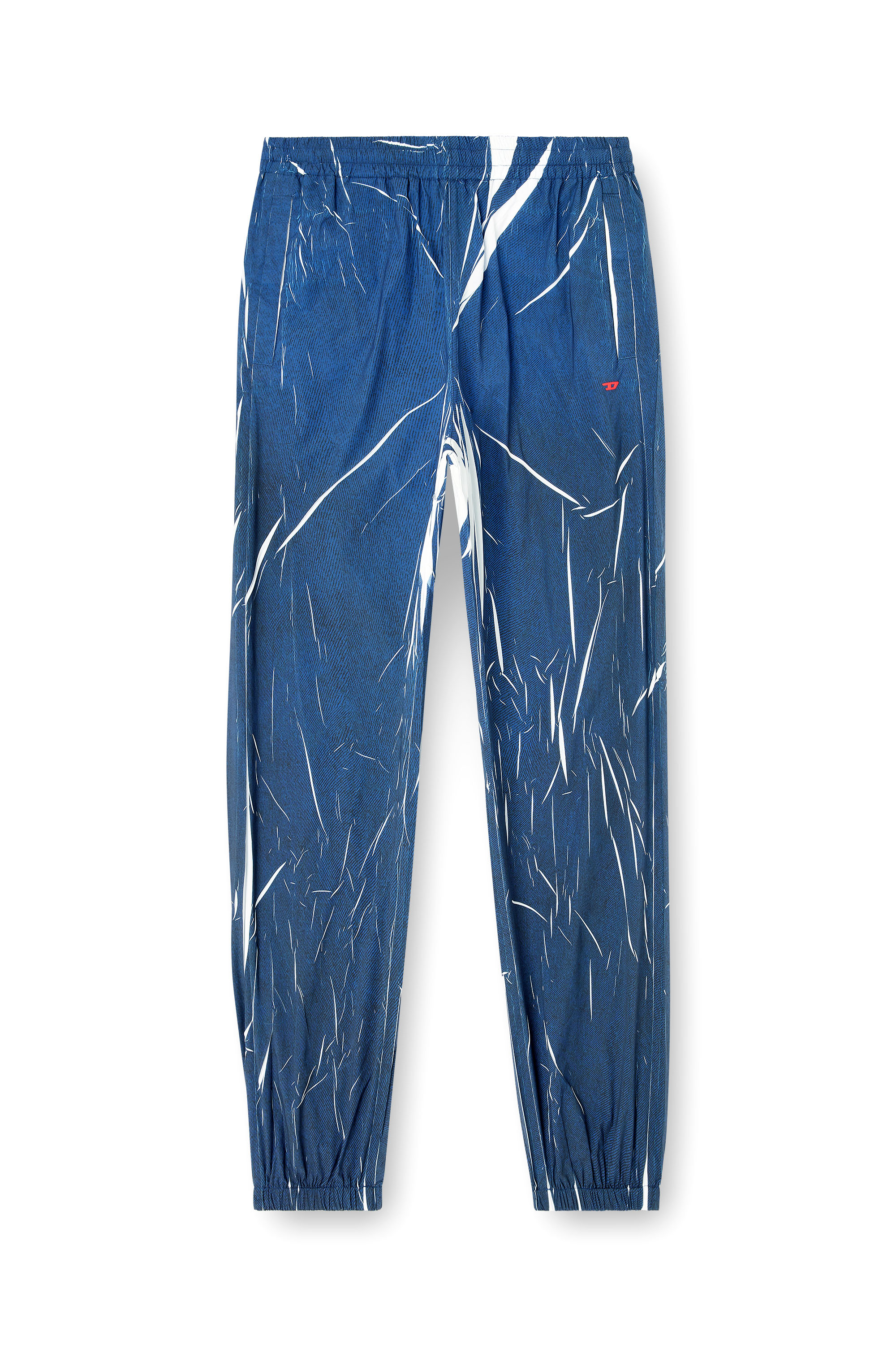 Diesel - P-ARELION-CJBC, Man's Light track pants with denim-effect print in Blue - 2