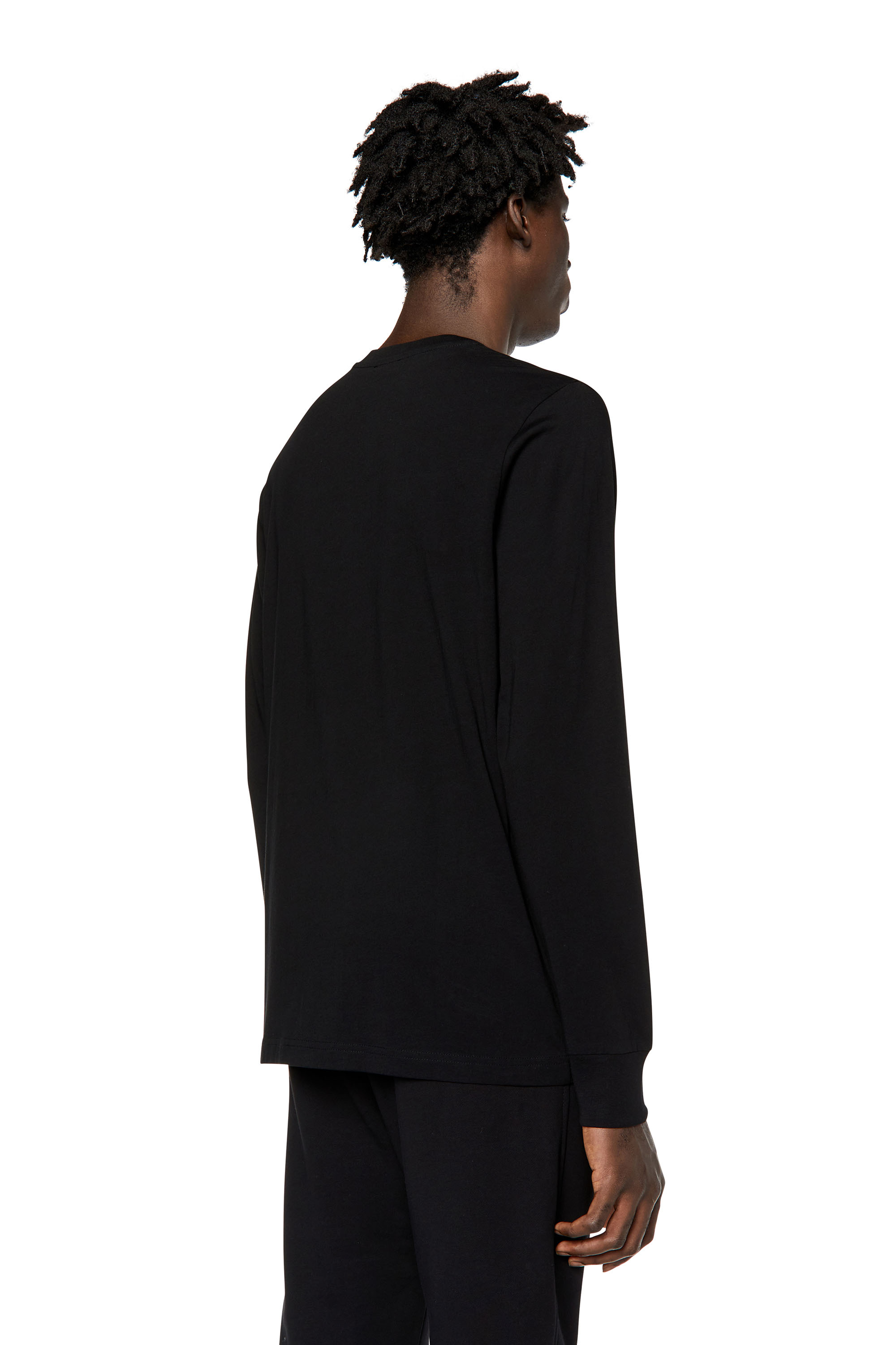 Diesel - T-JUST-LS-DIV, Man's Long-sleeve T-shirt with embroidery in Black - 5
