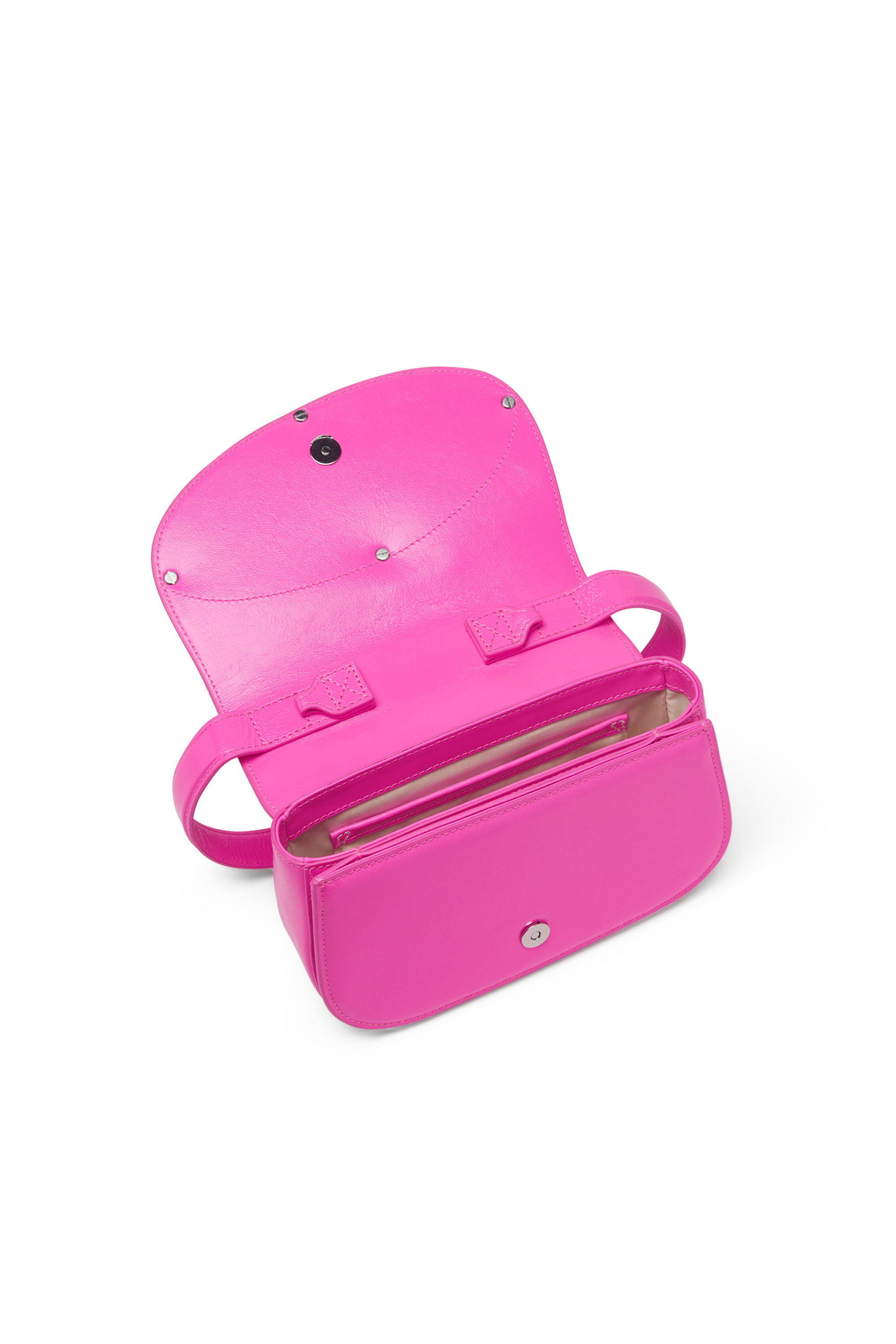 Diesel - 1DR, 1DR - Bolso icónico de hombro de cuero neón Mujer in Rosa - 3