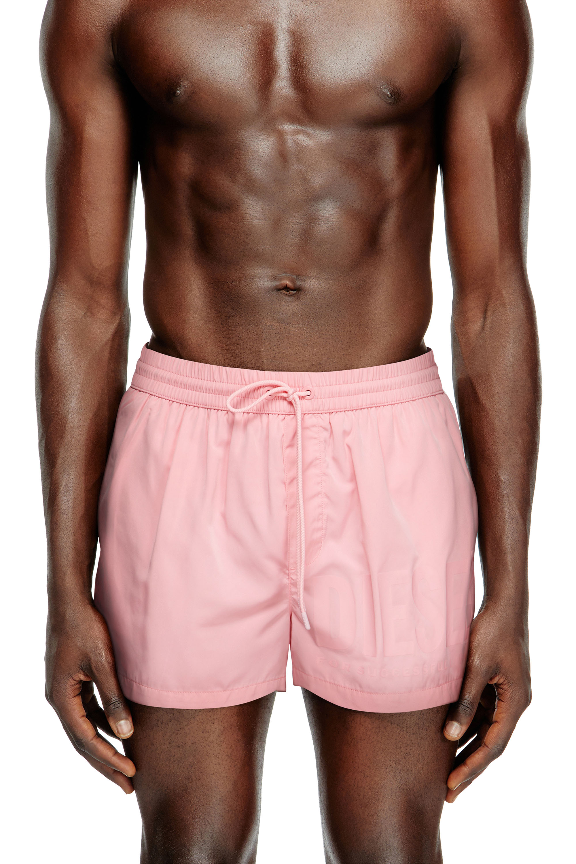 Diesel - MARIO-34-D-CORE, Male's Swim shorts with logo print in Pink - 2