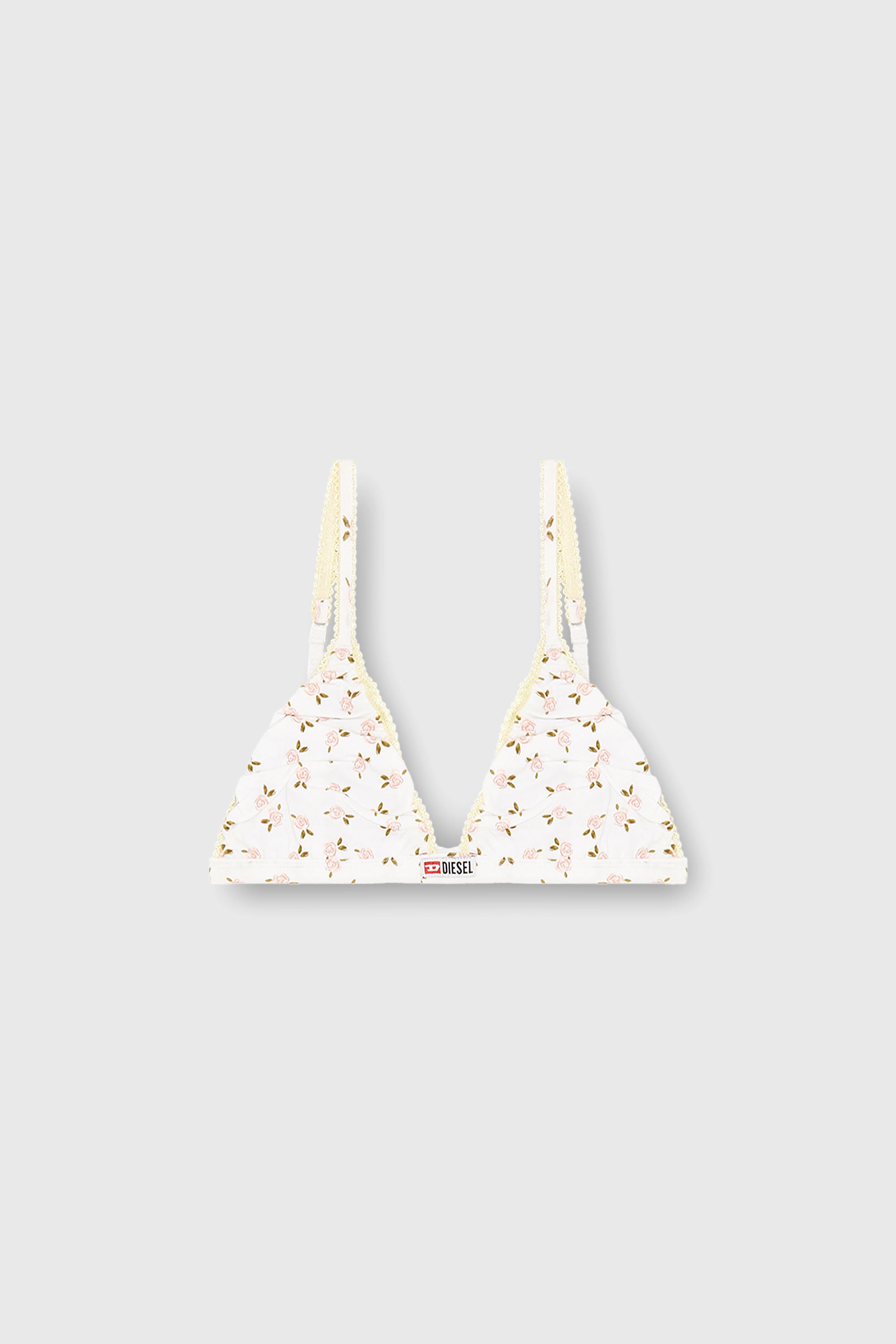 Diesel - JANA-D-CORE, Female's Cotton triangle bra with all-over floral print in White - 4