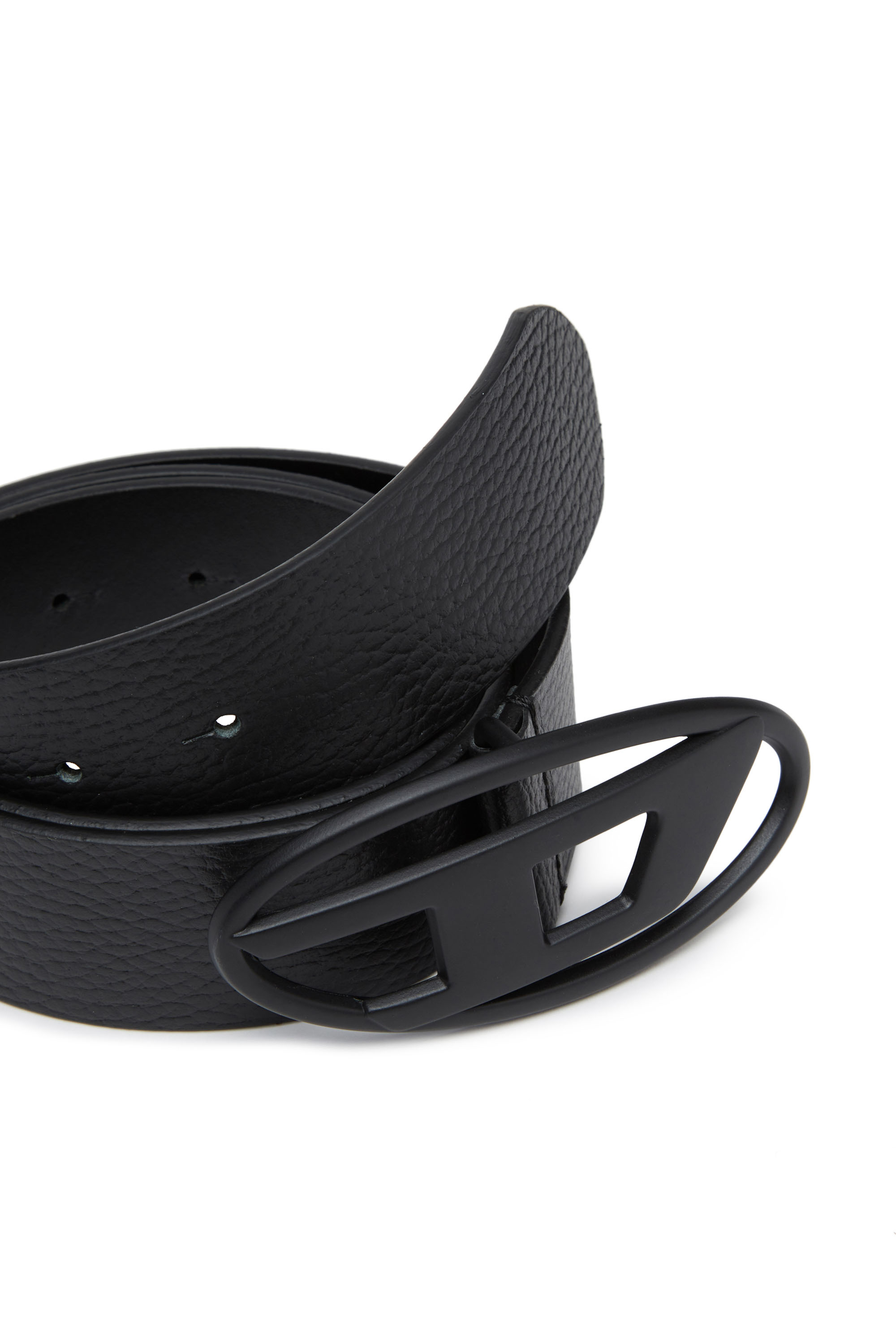 Diesel - B-1DR REV, Cintur&oacute;n reversible con hebilla oval D Hombre in Negro - 3