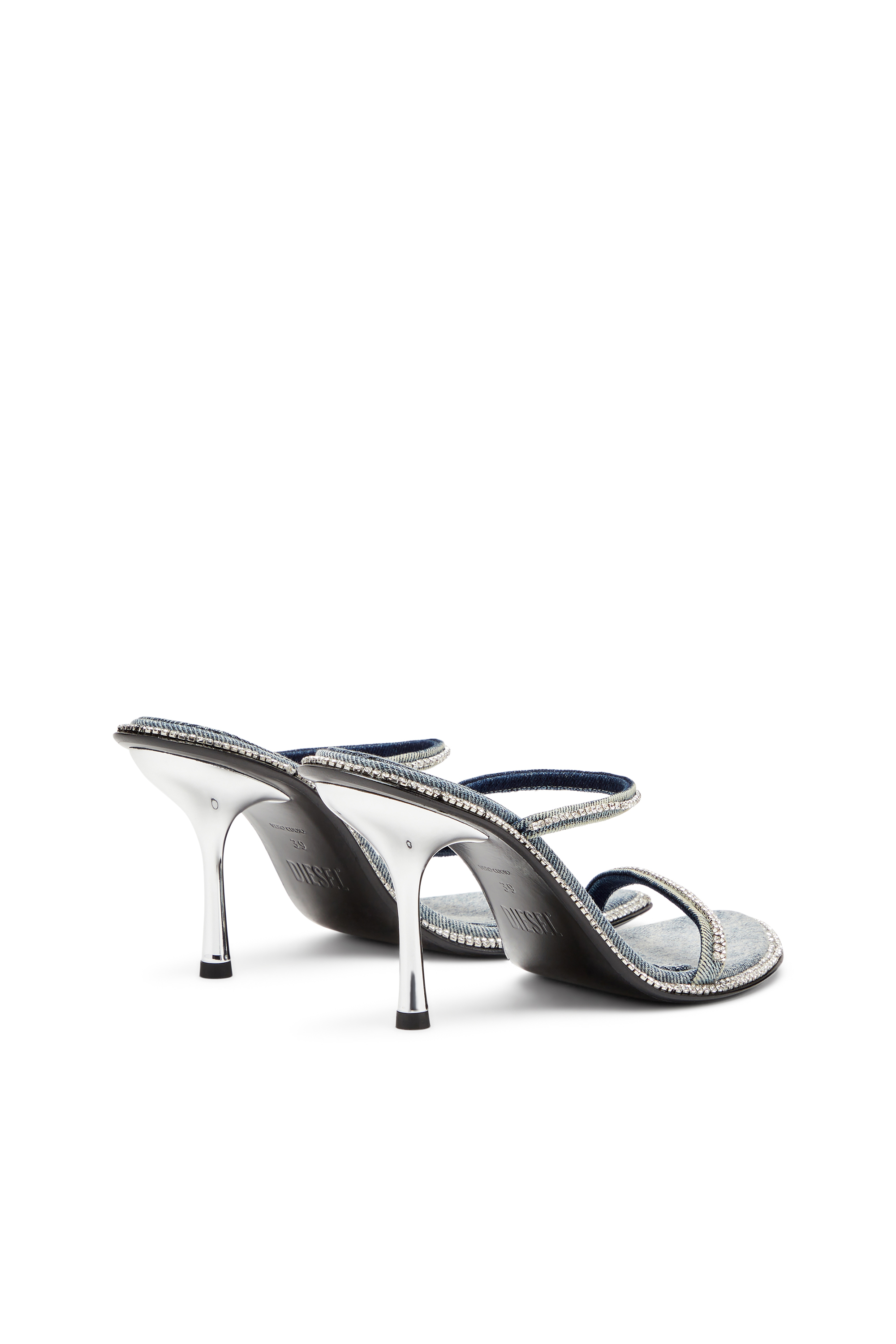 D-HAVANNA SDL, Light Blue Diesel - D-HAVANNA SDL, Female's D-Havanna-Heeled mules in crystal denim in Light Blue - 3