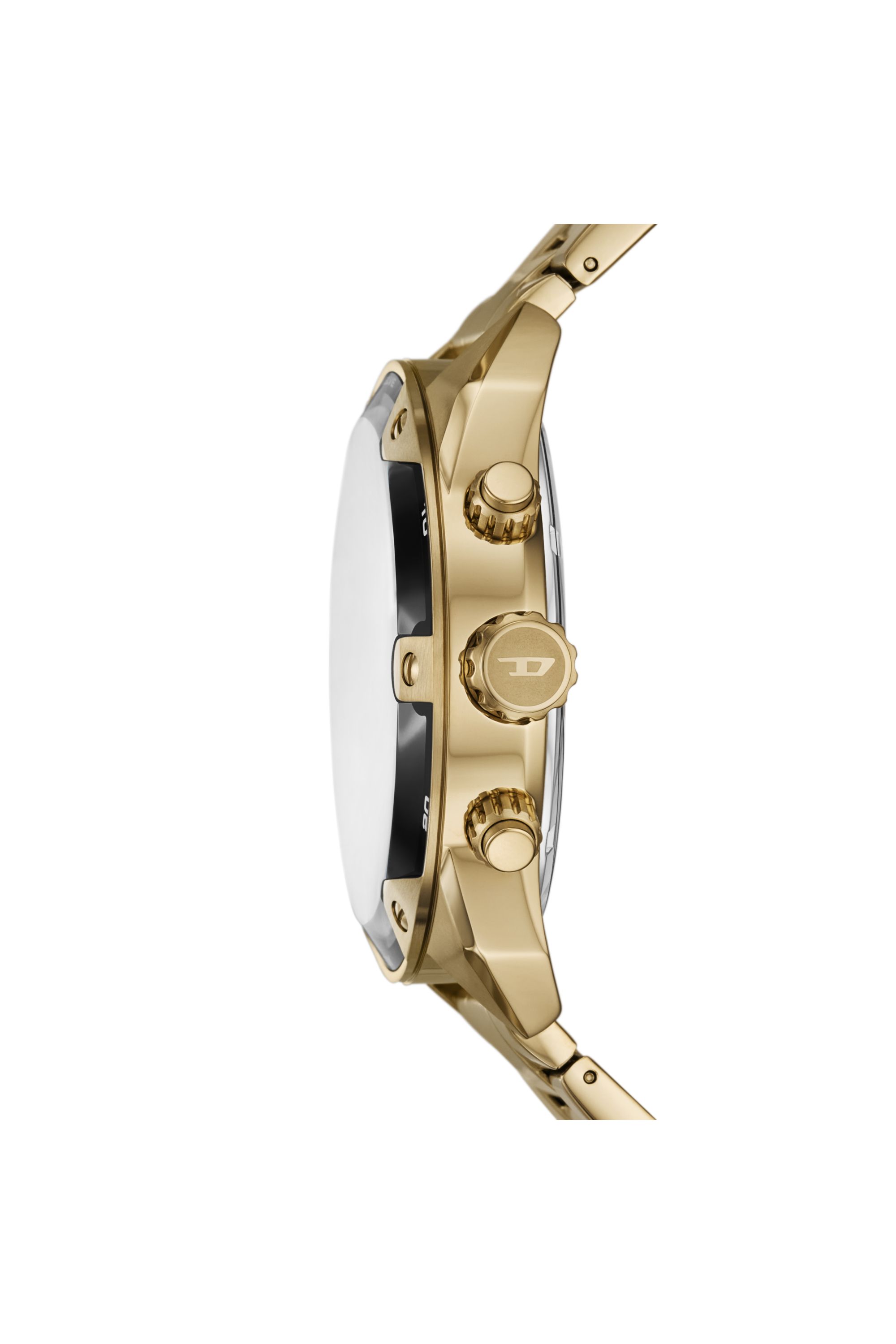 Diesel - DZ4678, Man's Diesel Spiked Chronograph Gold-Tone Stainless Steel Watch in Gold - 3