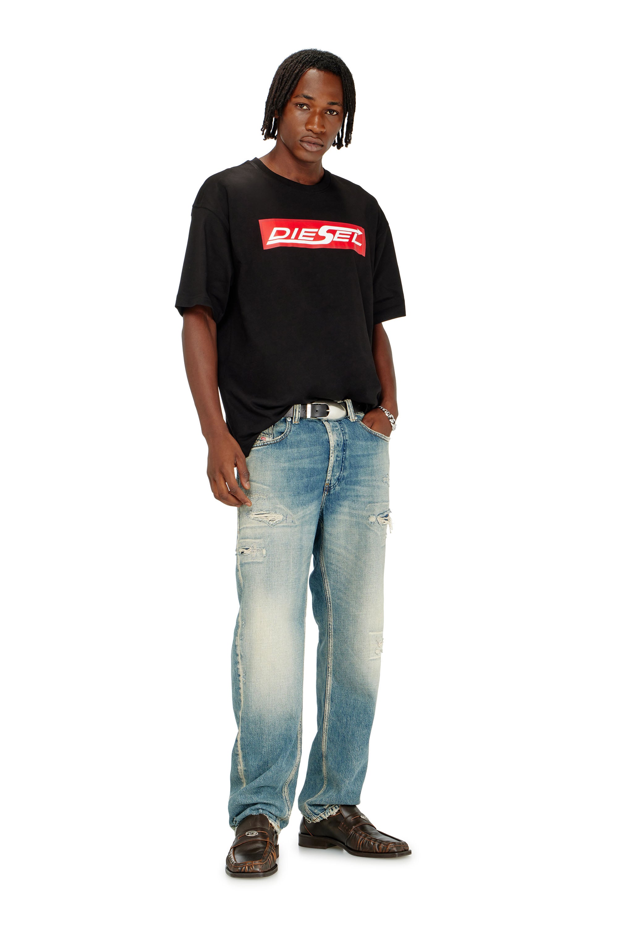 Diesel - T-BOXT-AA20, T-shirt en coton avec logo Diesel imprim&eacute; Homme in Polychrome - 2