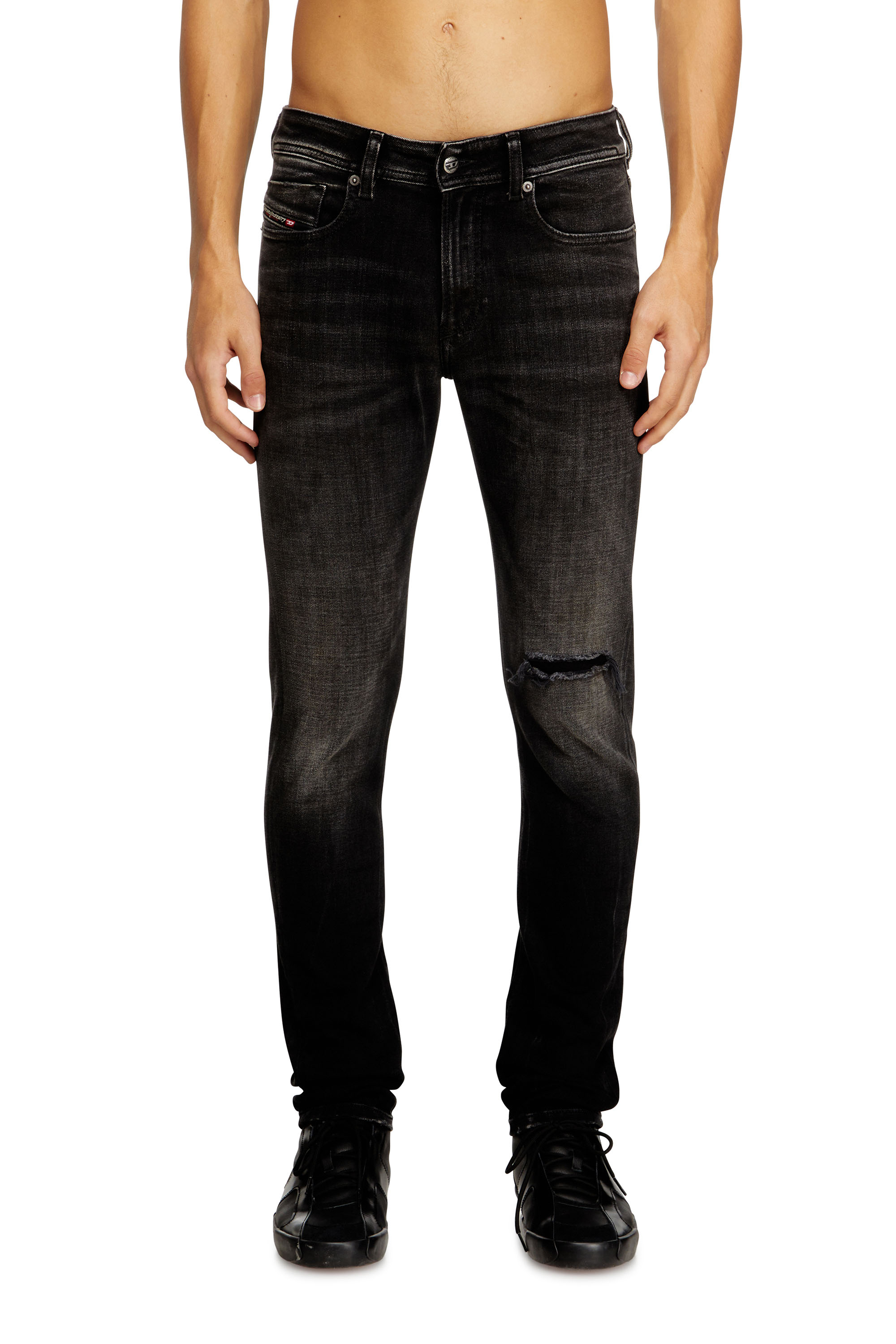 Diesel - Skinny Jeans 1979 Sleenker 09N19 Hombre, Negro/Gris oscuro - 1