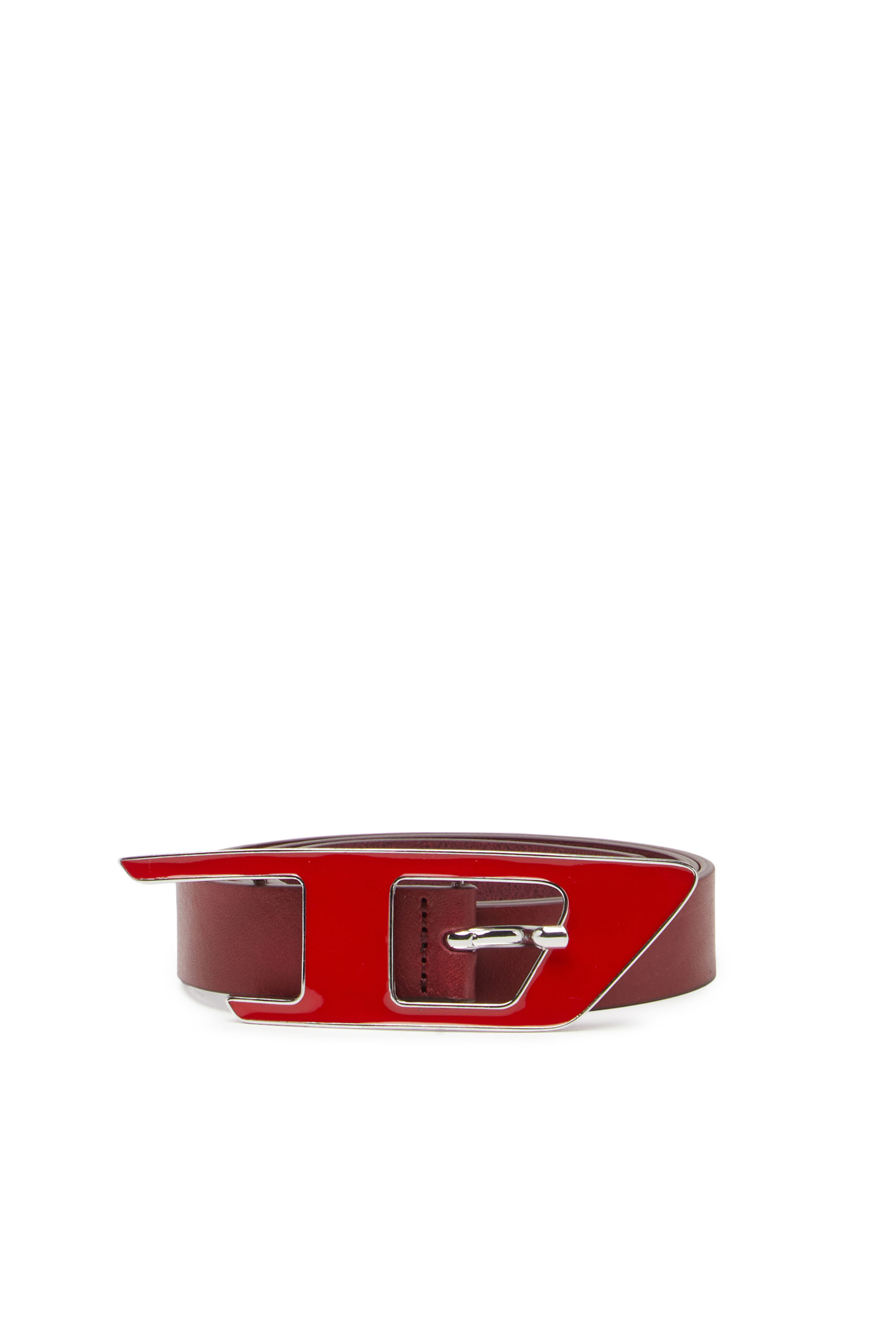 B-DLOGO: Leather belt with enamelled D buckle | Diesel