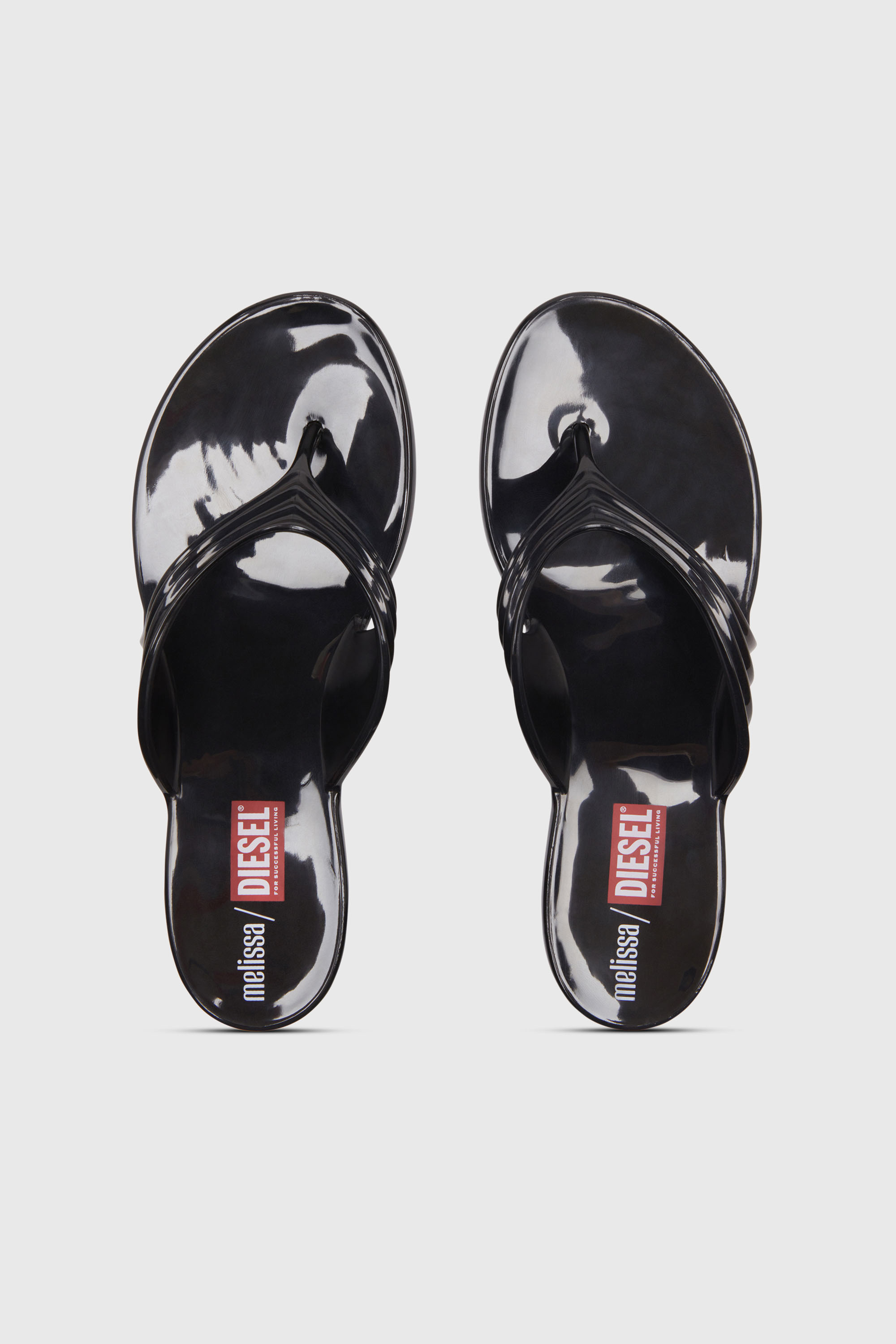 Diesel - MELISSA QUANTUM THONG, Chanclas esculturales en Melflex&reg; Mujer in Negro - 4