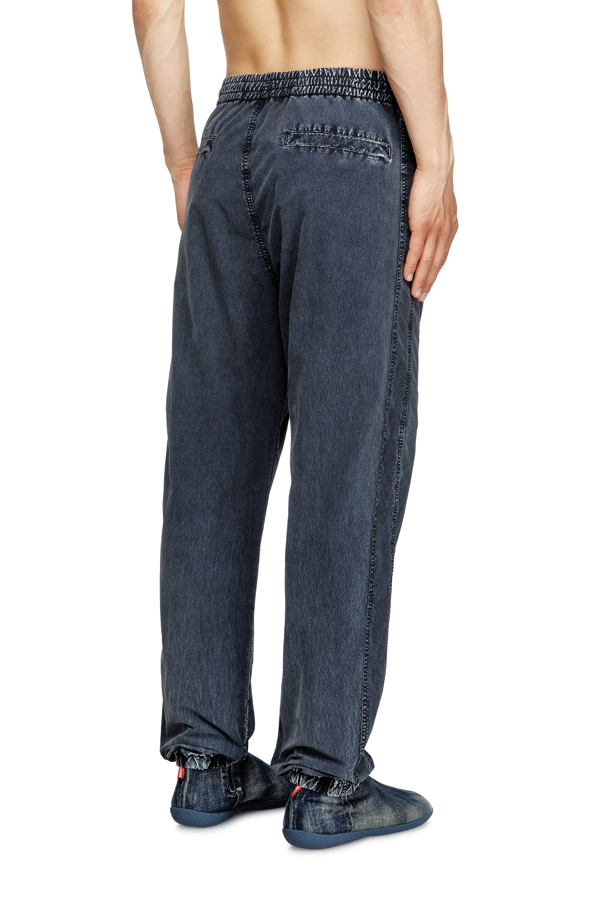 Diesel - P-WILSON, Male's Pants in recycled nylon taslan in Dark Blue - 4