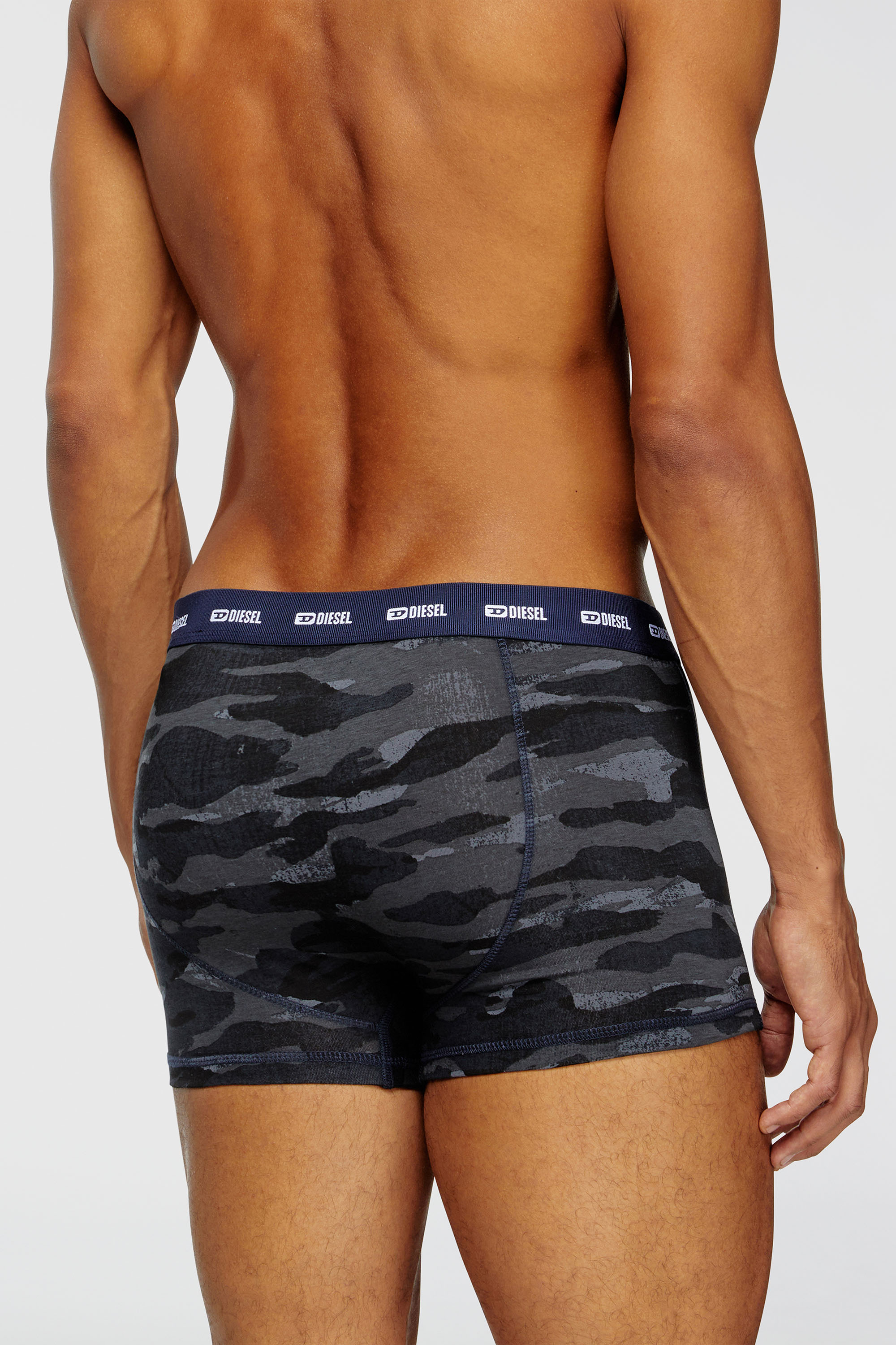 Diesel - DAMIEN-UTLT-3PACK, Man's Three-pack of boxer briefs plain and camo in Black/Blue - 3