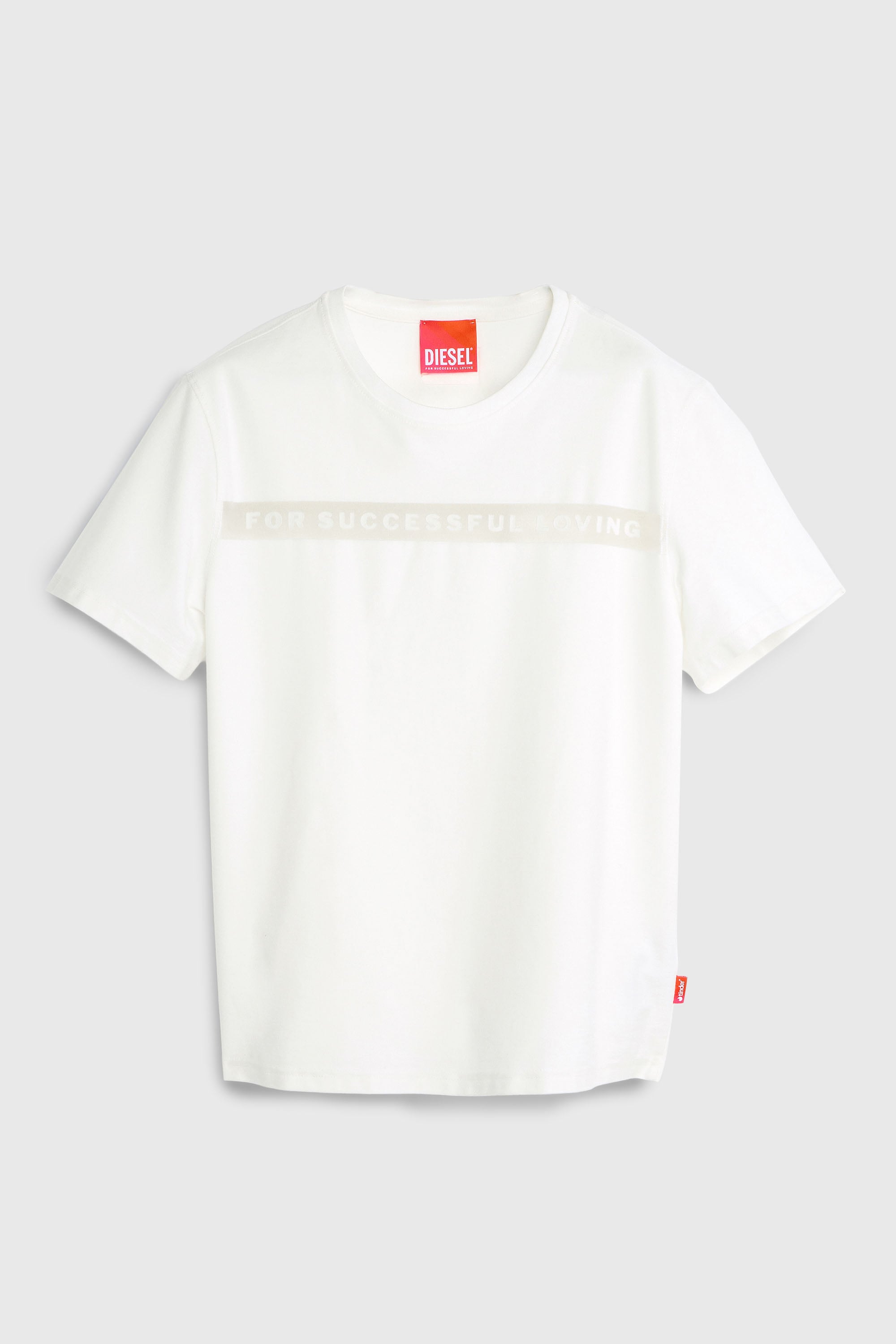 Diesel - PR-T-NOTS-CHI-R, Unisex's T-shirt with For Successful Loving logo in White - 2