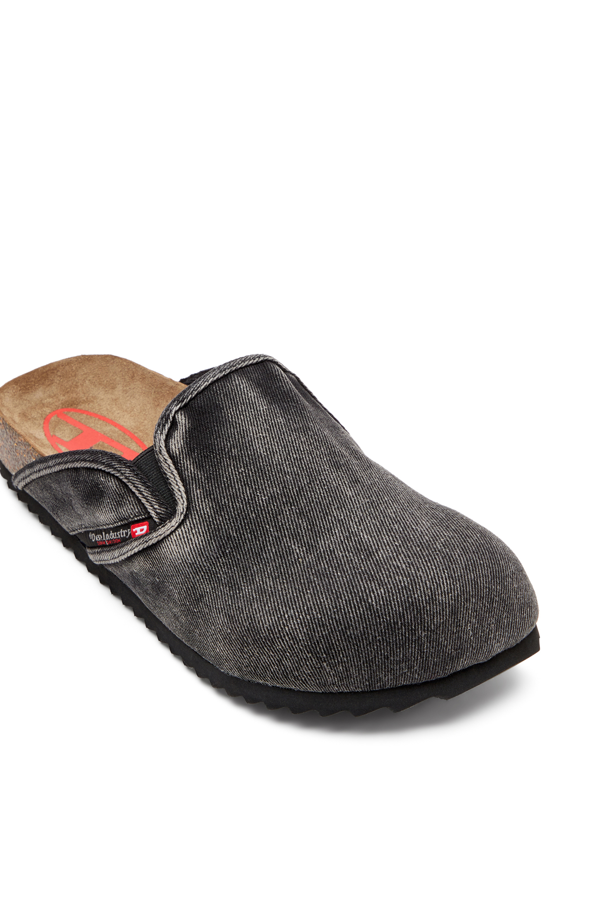 靴 DIESEL D-WOODSTOCK Women's D-Woodstock: Denim kitten heel mules | Black | Diesel
