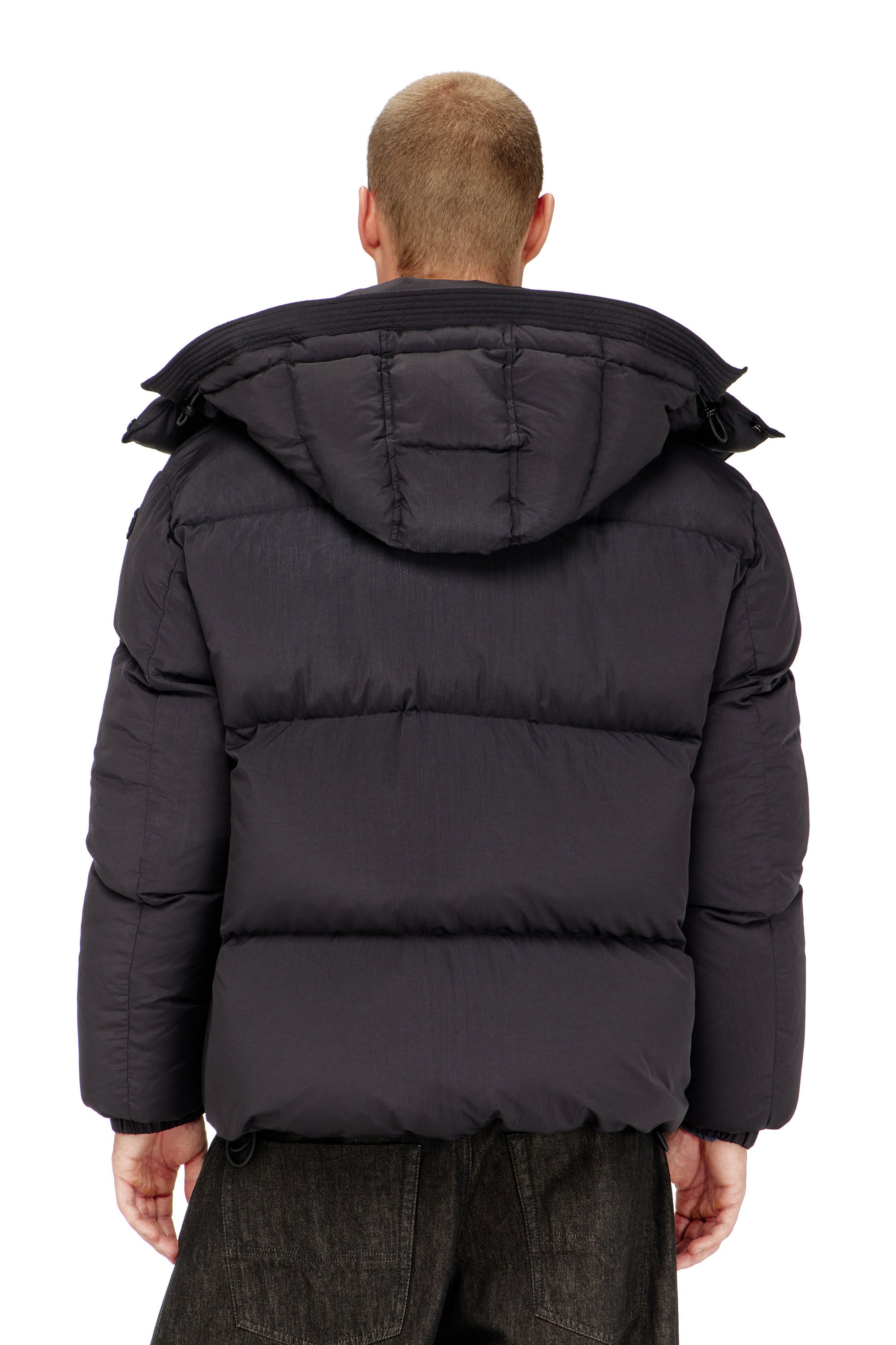 Diesel - W-ROLFYS-WRD, Veste matelass&eacute;e en Taslan ViralOff&reg; Homme in Gris - 5