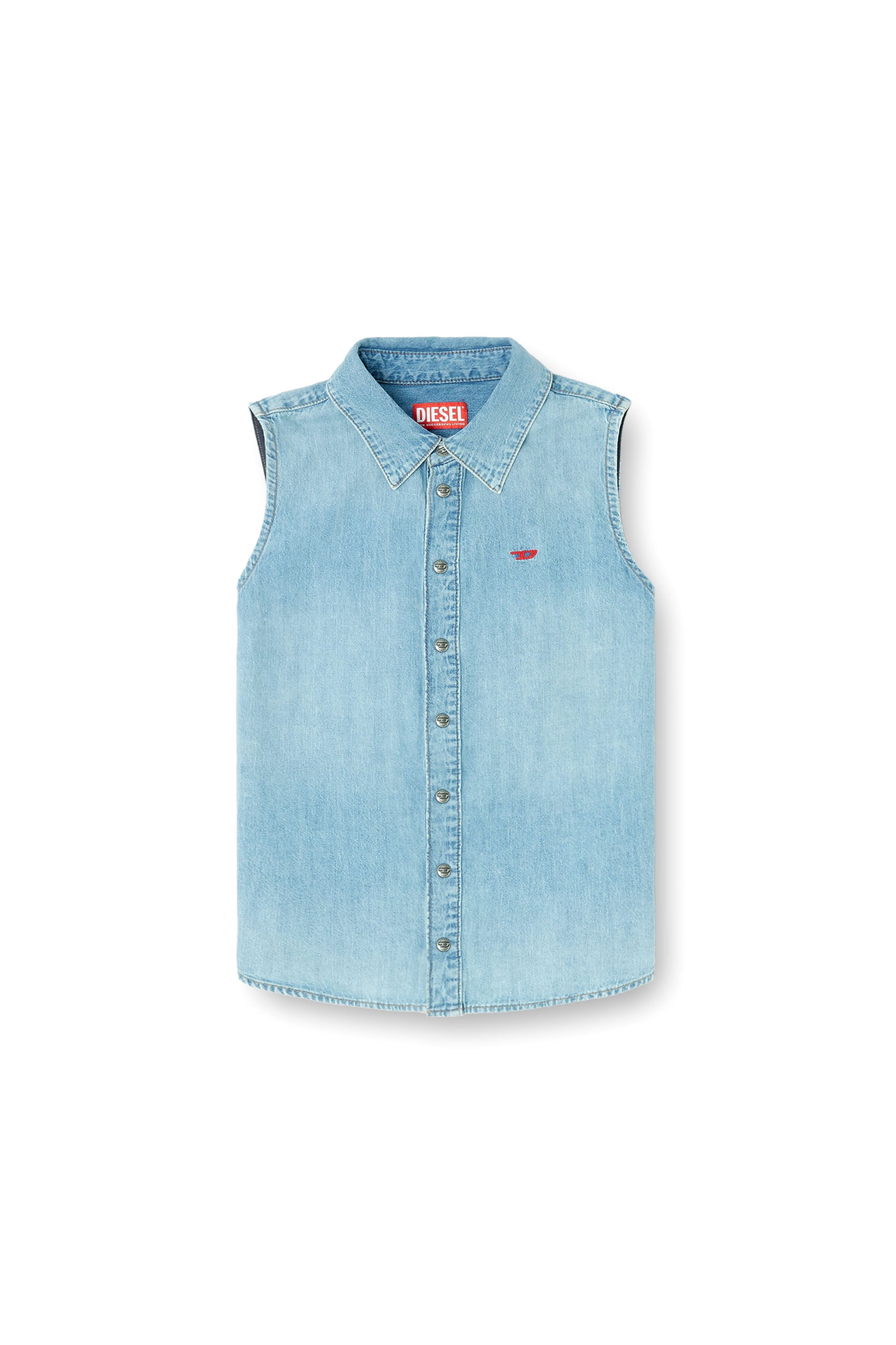 Diesel - DE-EAZY-SL, Camisa vaquera sin mangas Mujer in Azul marino - 2