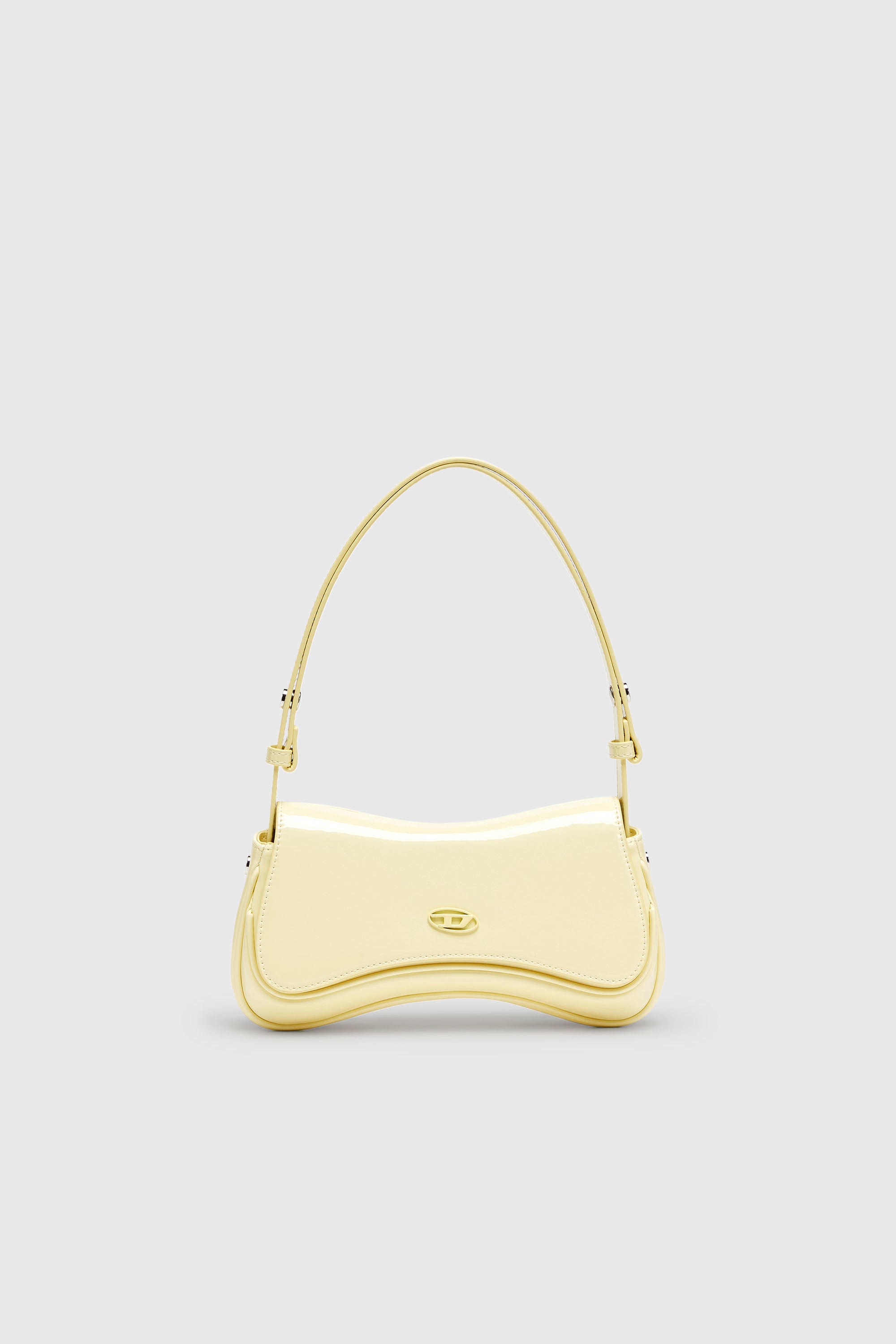 Diesel - PLAY CLUTCH, Woman's Play-Clutch in glossy PU in Yellow - 1