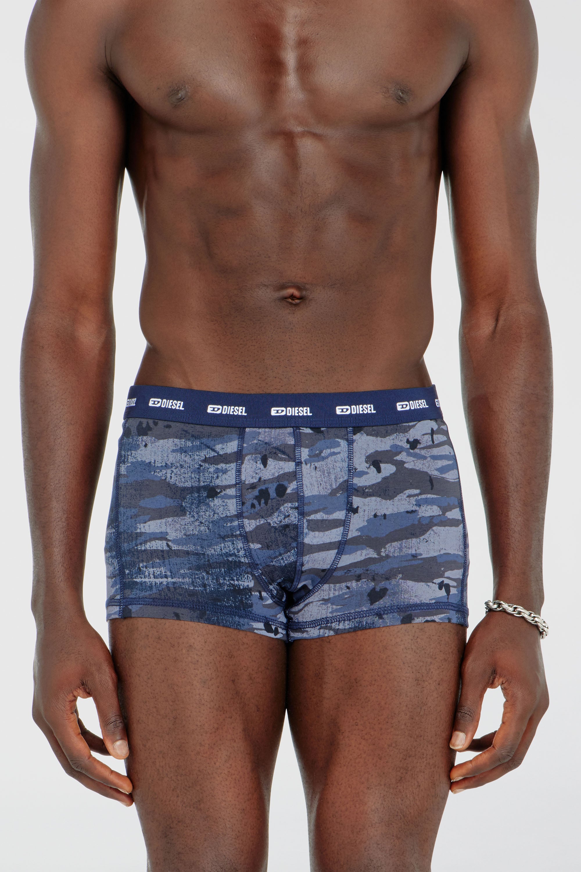 Diesel - DAMIEN-UTLT-3PACK, Male's Three-pack of boxer briefs plain and camo in Blue/Black - 2