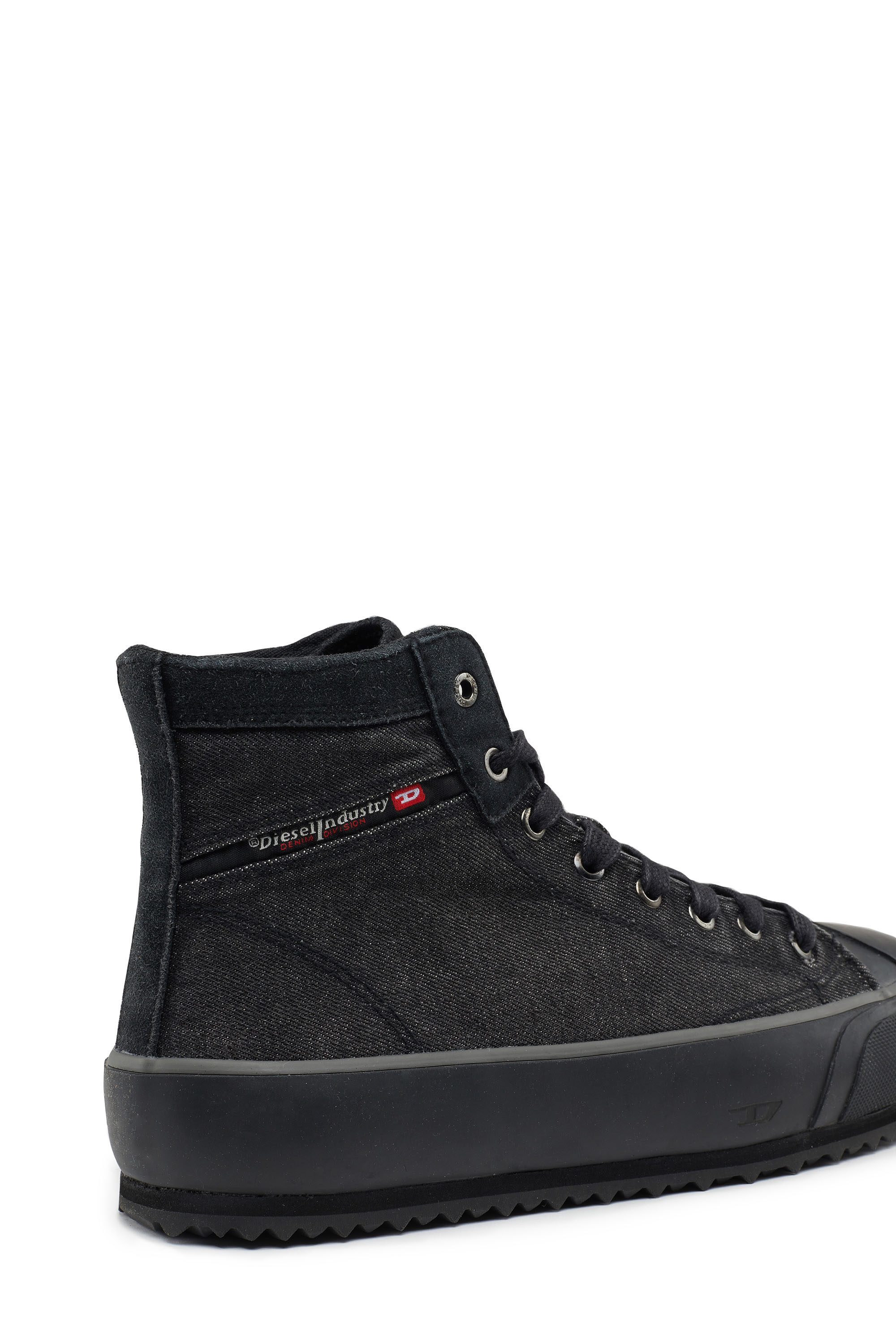 S-PRINCIPIA MID, Negro Diesel - S-PRINCIPIA MID, Deportivas altas de denim con bandera Hombre in Negro - 7