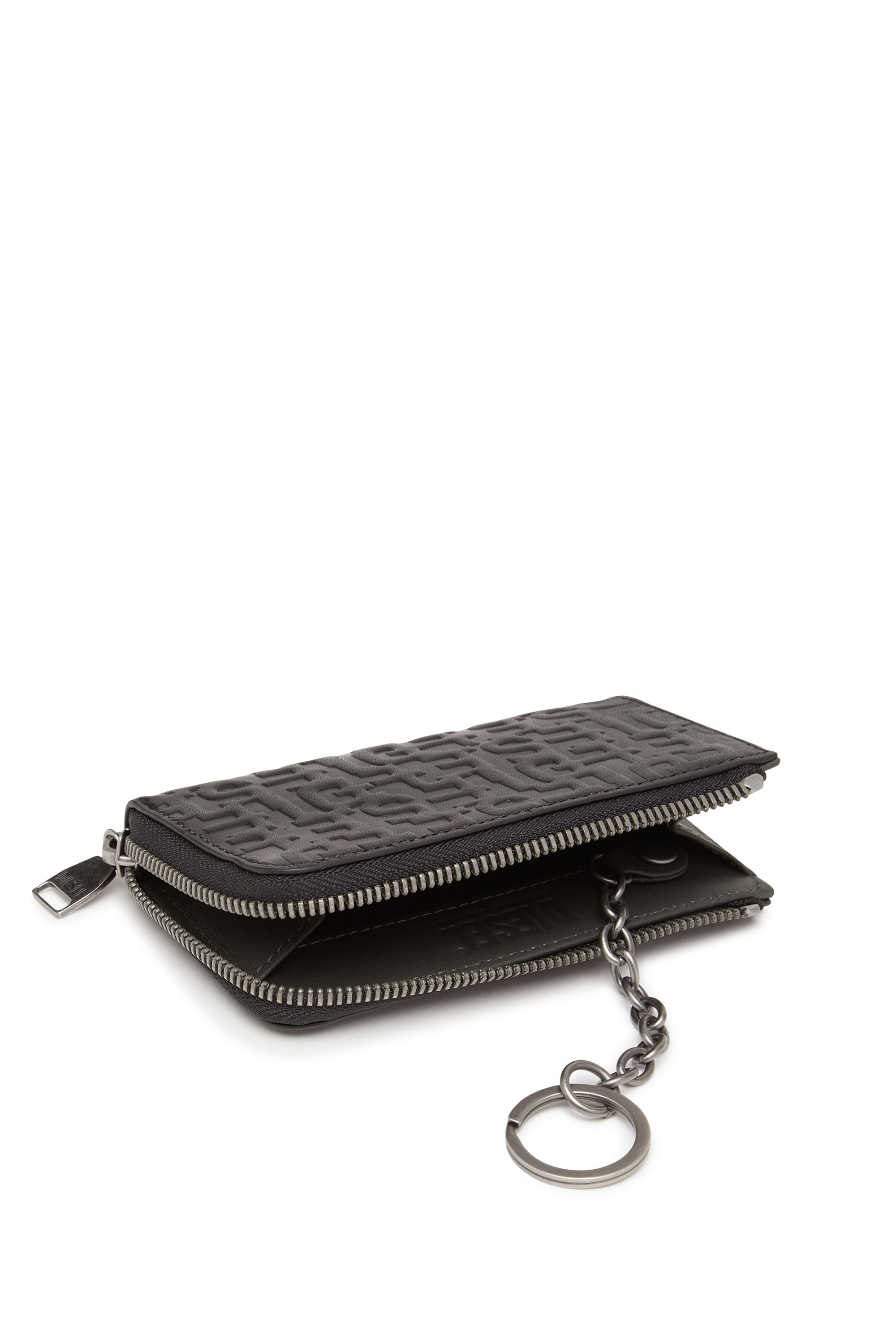 Diesel - KEY POUCH, Man's Monogram leather key holder in Black - 4