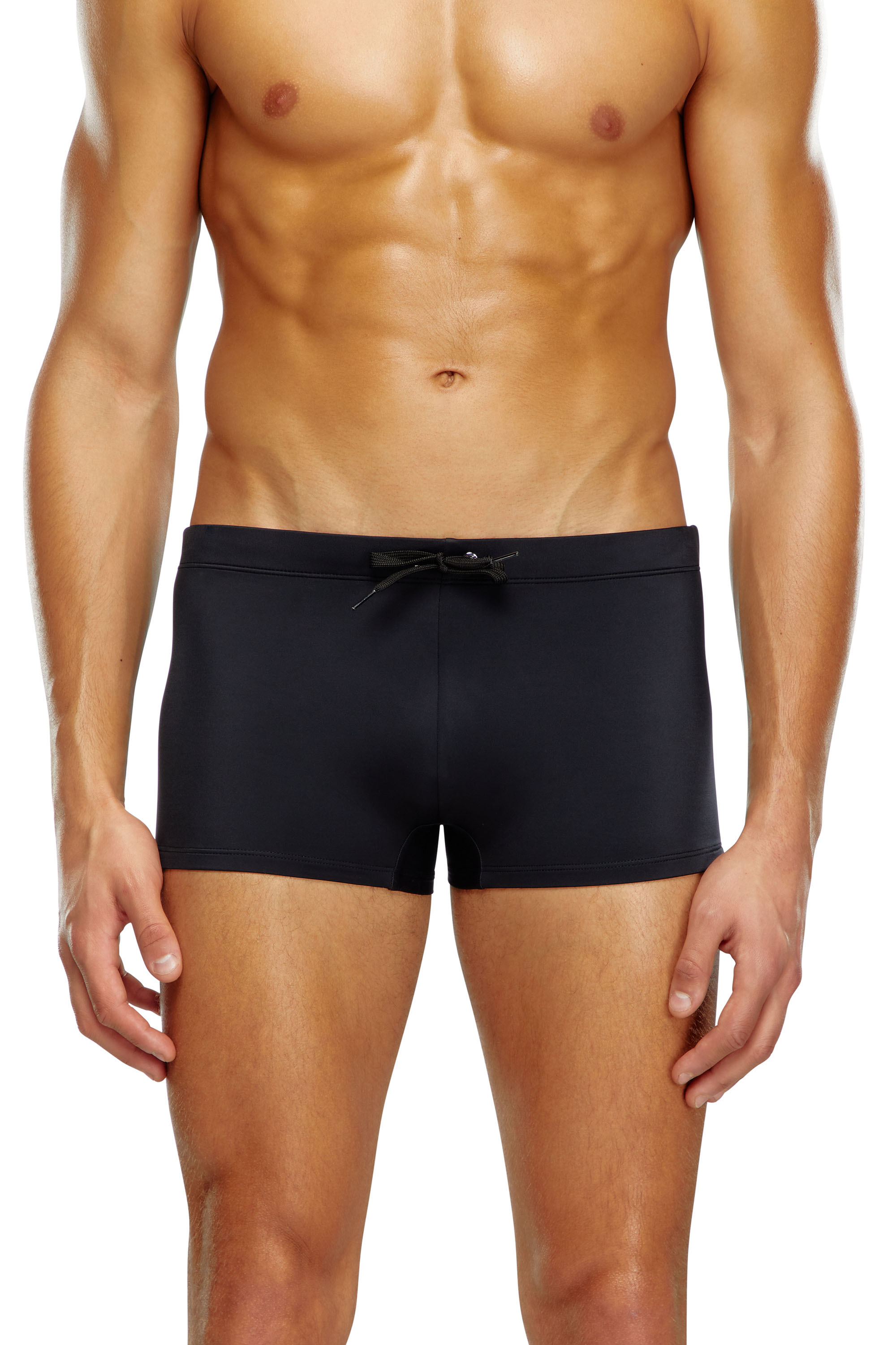 Diesel - BMBX-BRAD, Man's Swim boxer briefs with back logo print in Black - 1