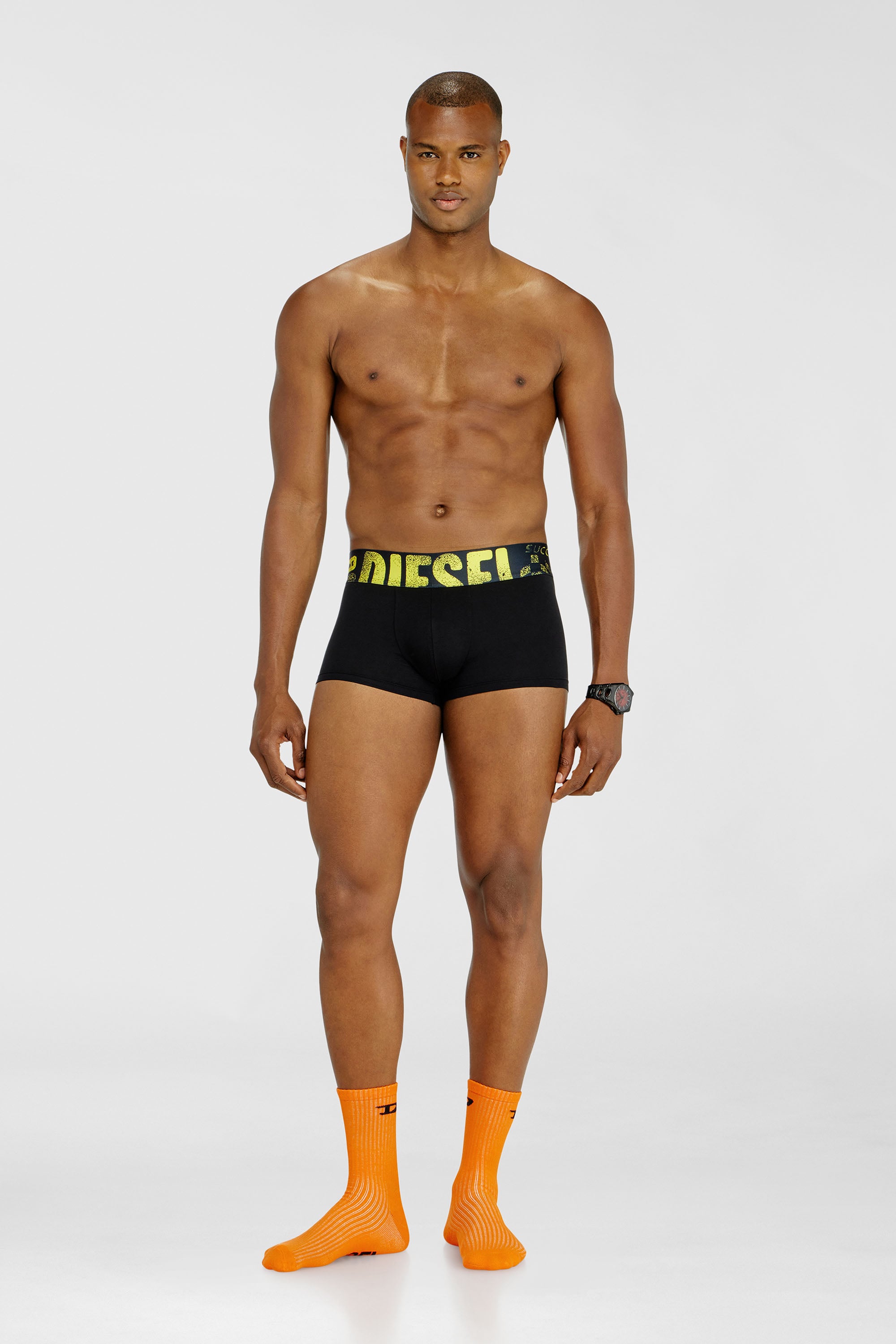 Diesel - UMBX-DAMIENTHREEPACK-5.5EL, Male's Three-pack of trunks with multicoloured logo in Multicolor/Black - 2