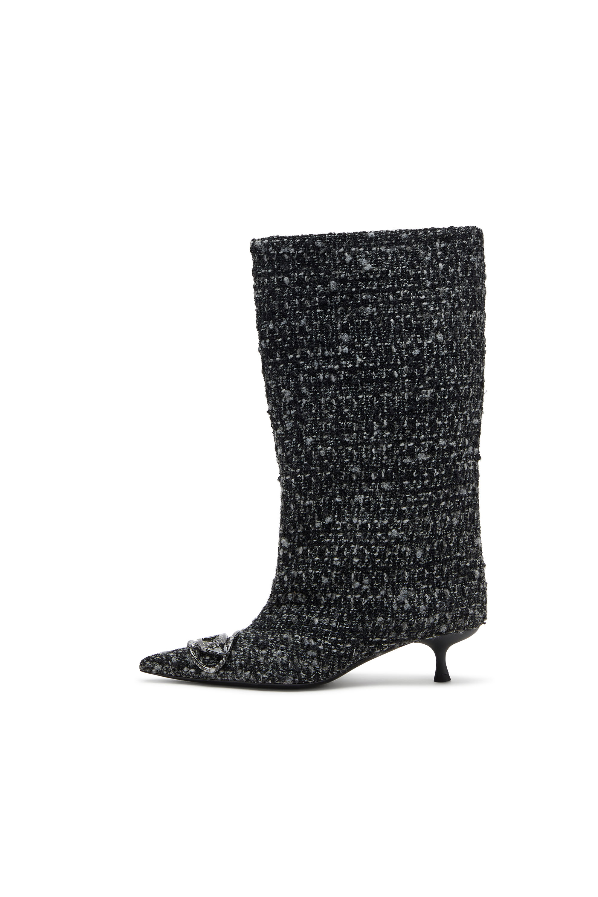 Diesel - D-VENUS 40 KB TUBE, Female's D-Venus-Bouclé  knee-high boots in Black - 2