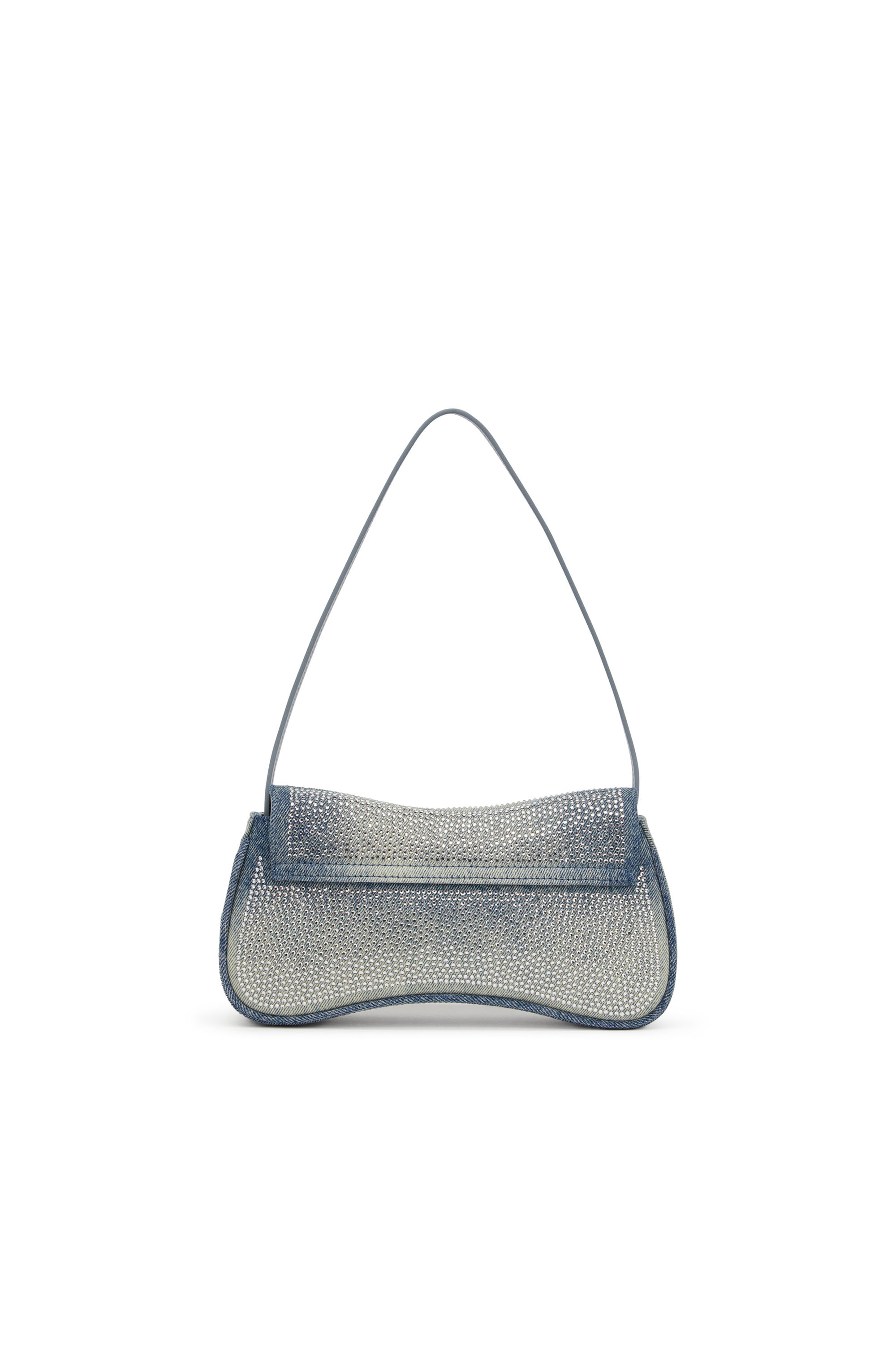 Diesel - PLAY CLUTCH, Female's Play-Crystal clutch in solarised denim in Light Blue - 3