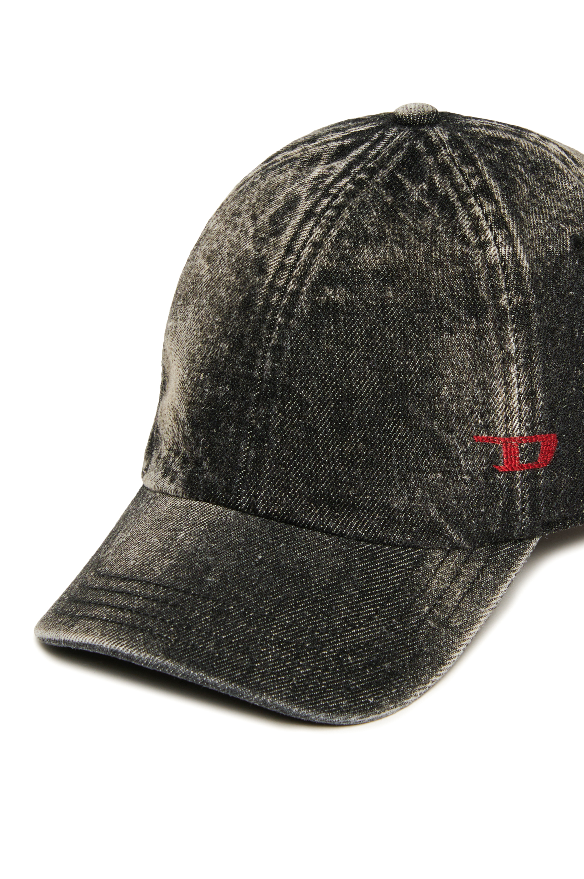 Faded denim baseball cap with D logo | Black | 4-16 YEARS