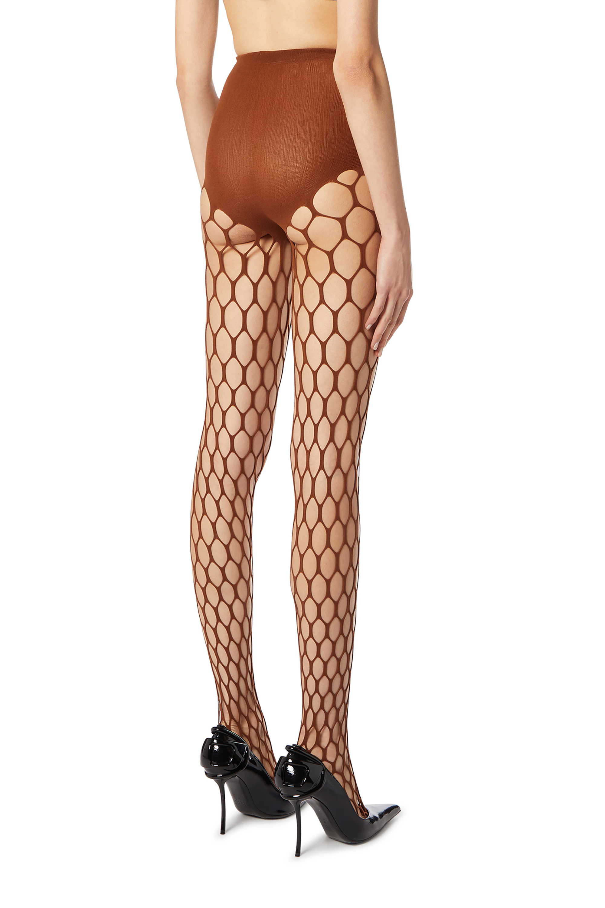 Diesel - M-ZORDA, Female's Stretchy mesh-knit tights in null - 3