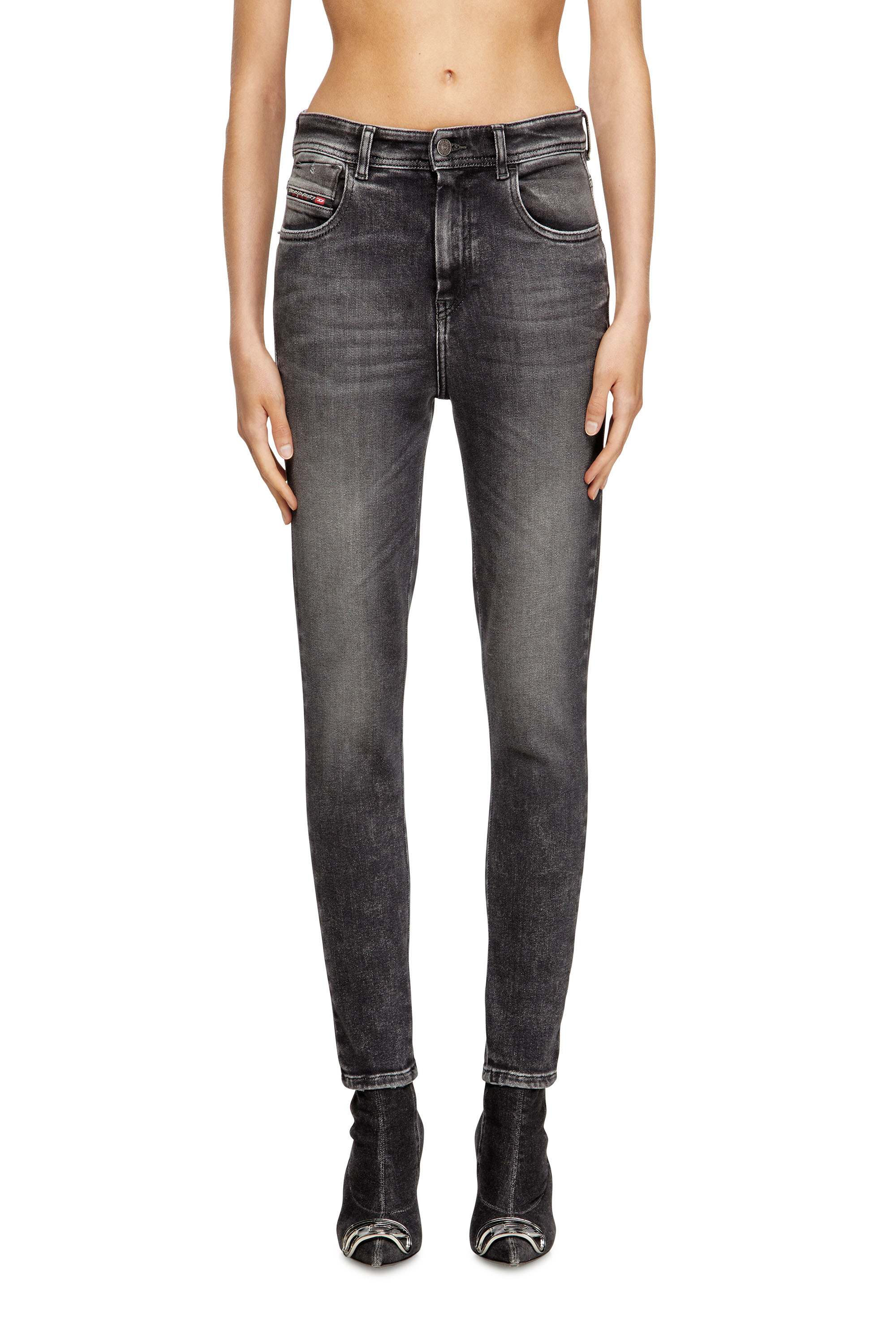 Diesel - Female's Skinny Jeans 1984 Slandy-High 09L93, Black/Dark Grey - 2